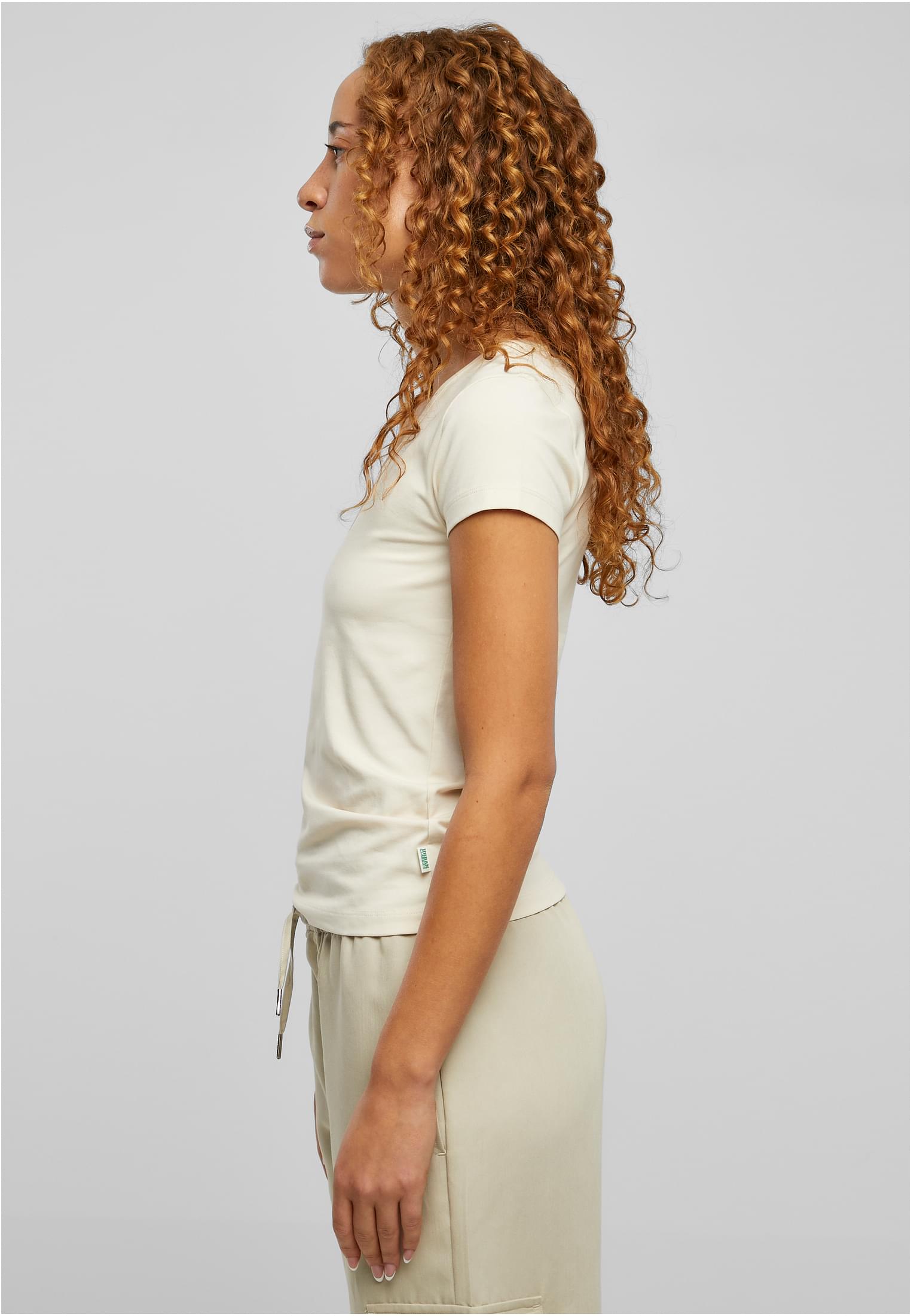 Ladies Organic Asymmetric Neckline Tee | whitesand