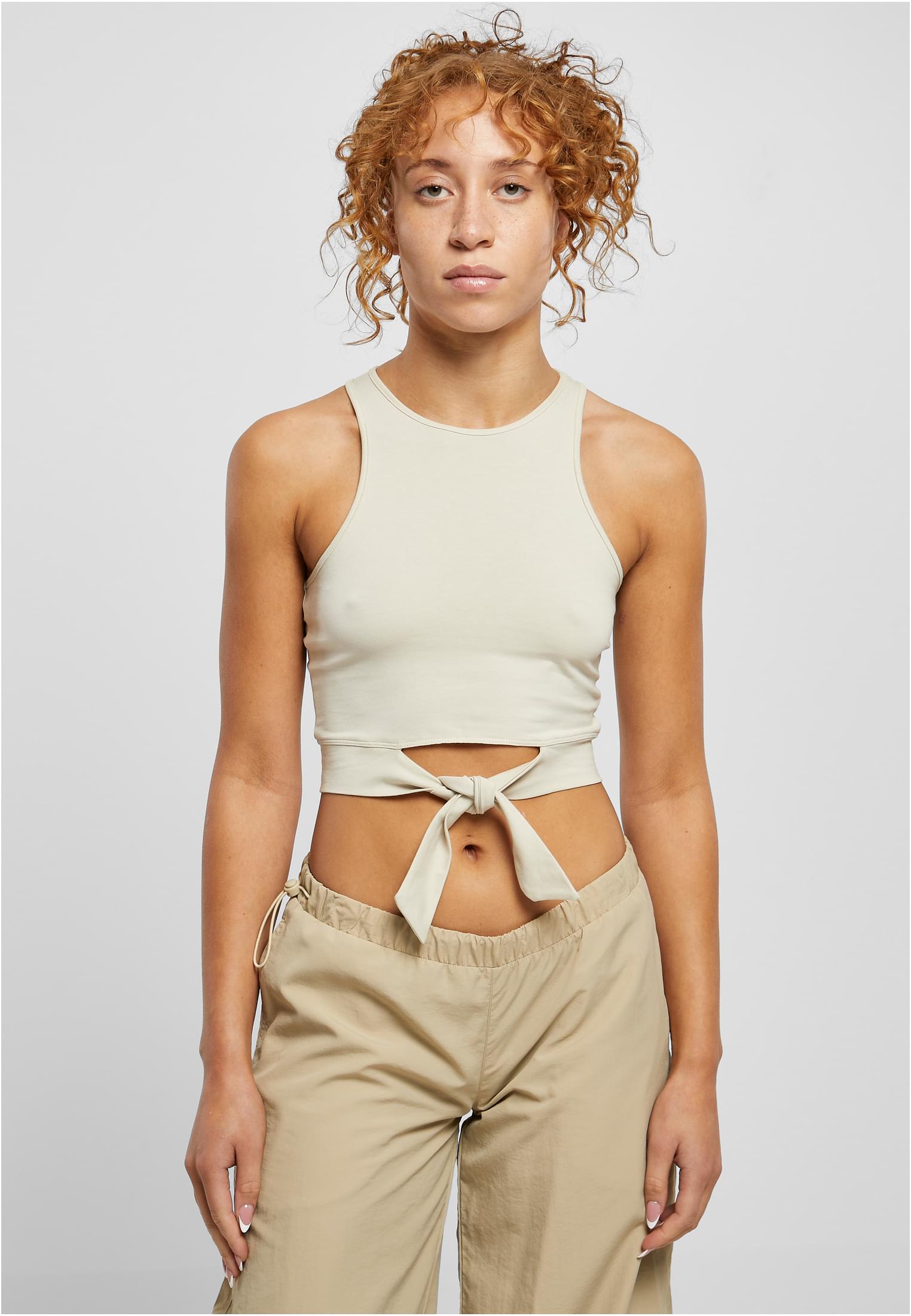 Ladies Cropped Knot Top | softseagrass