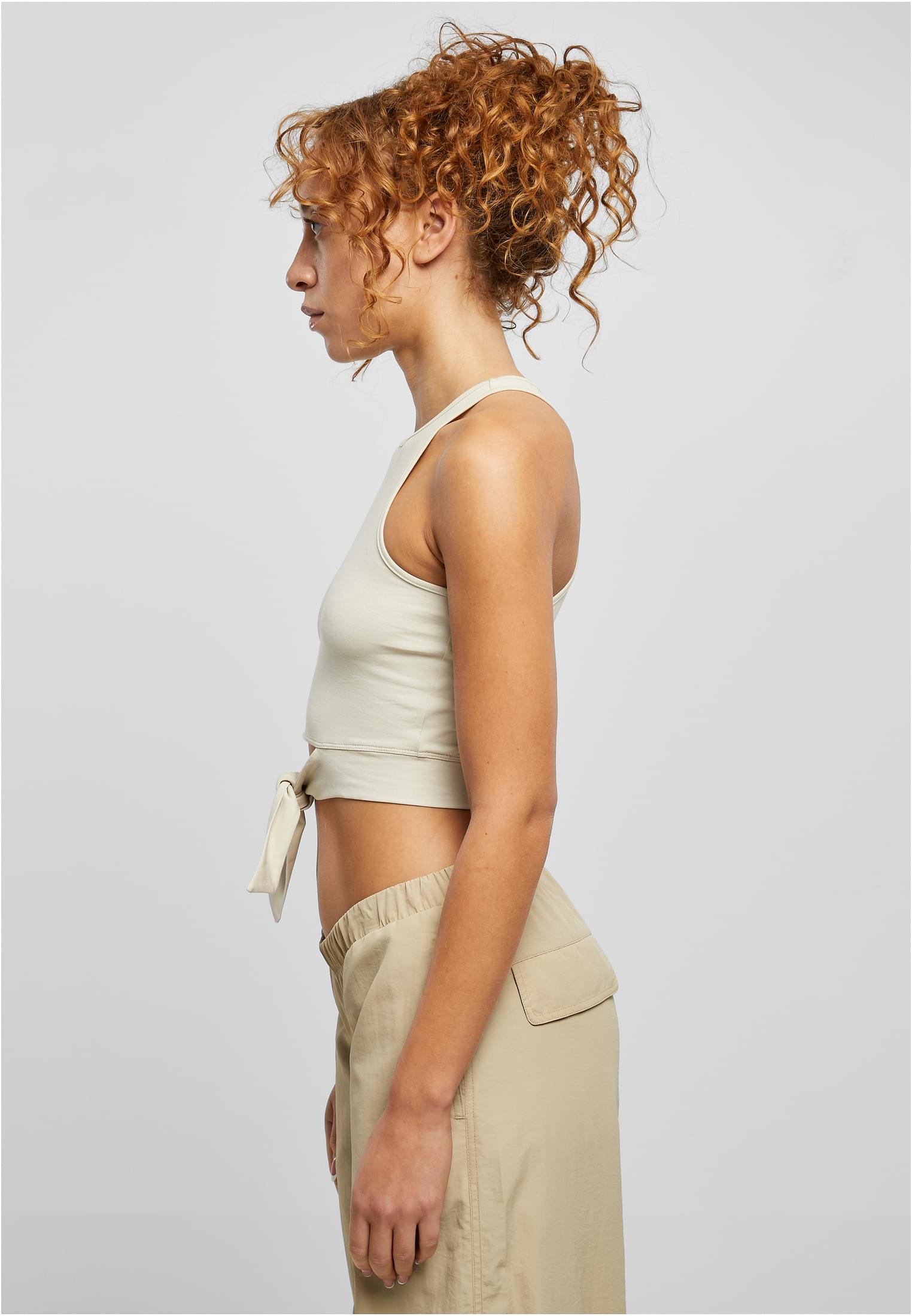 Ladies Cropped Knot Top | softseagrass