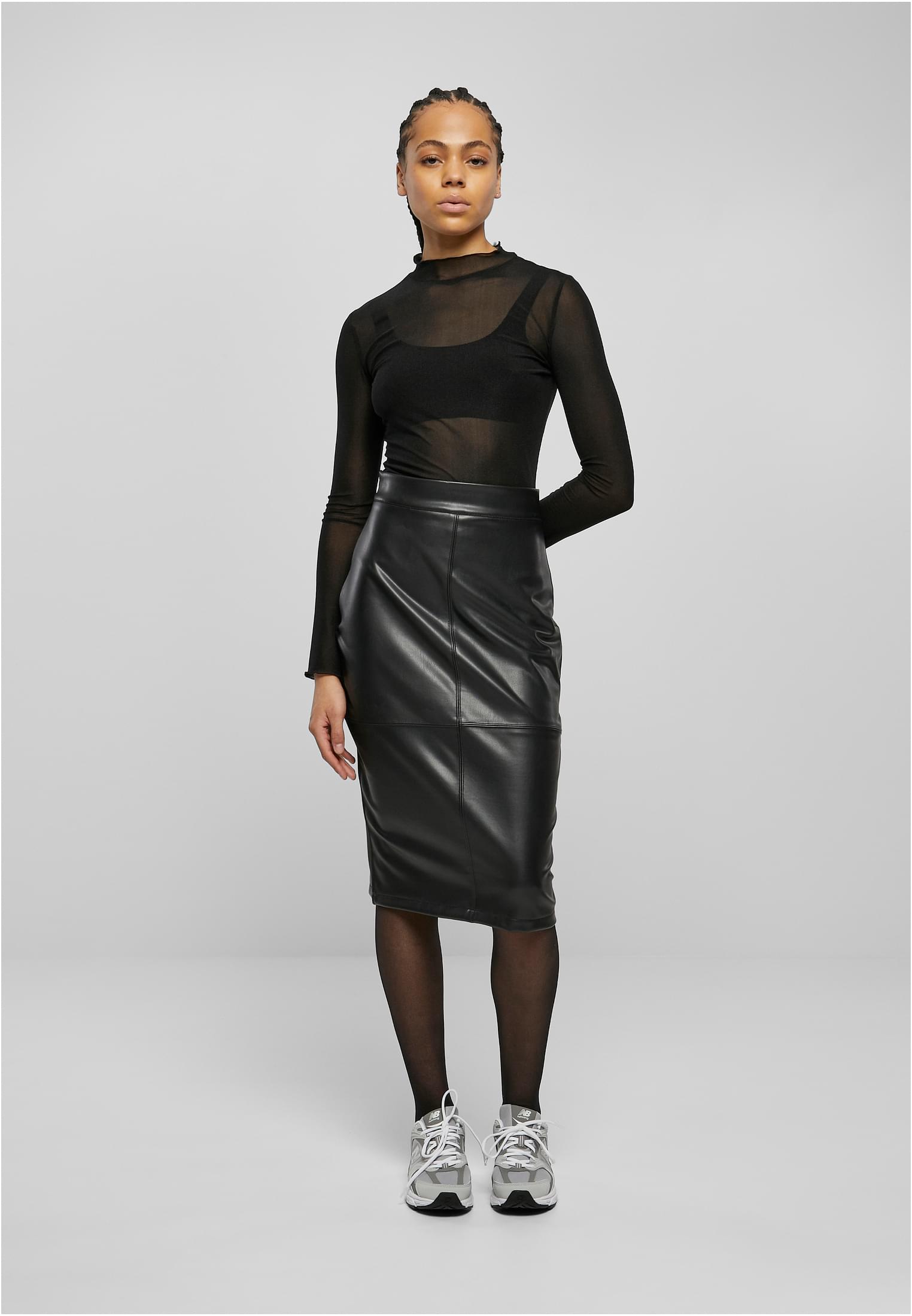 Ladies Mesh Turtleneck Body | black