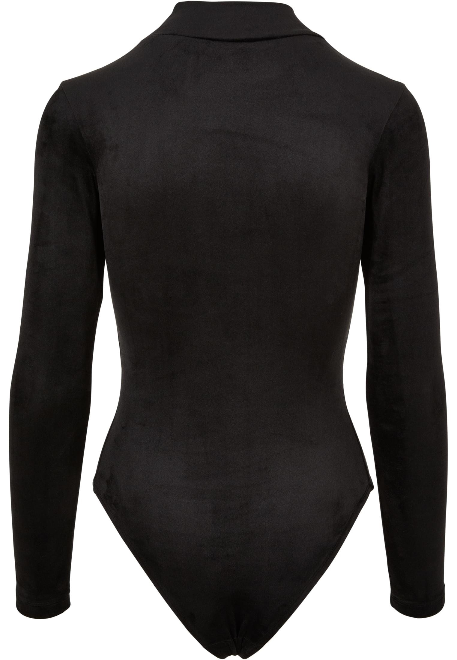 Ladies Velvet Cut-Out Turtleneck Body | black