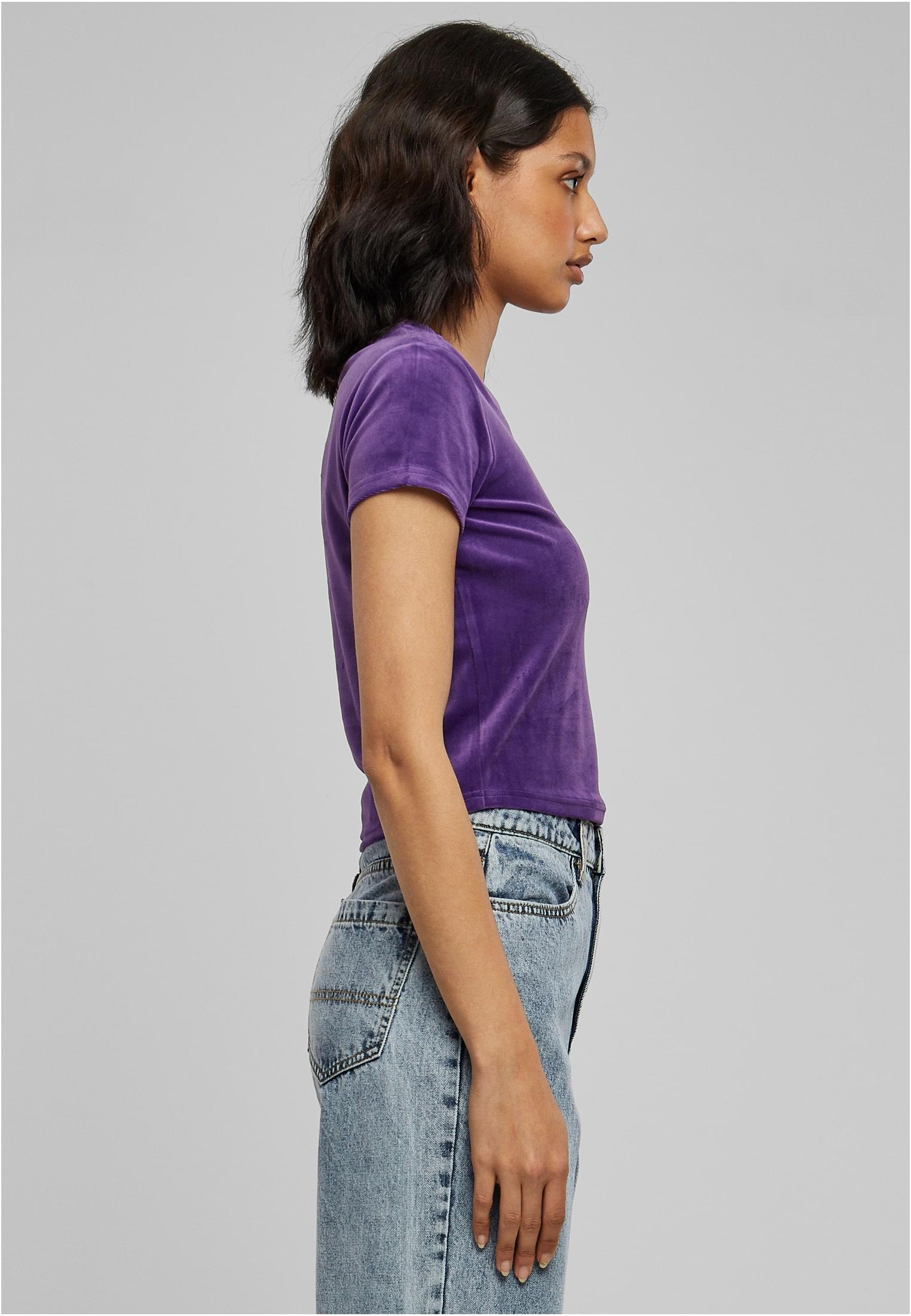 Ladies Short Velvet Tee | realviolet