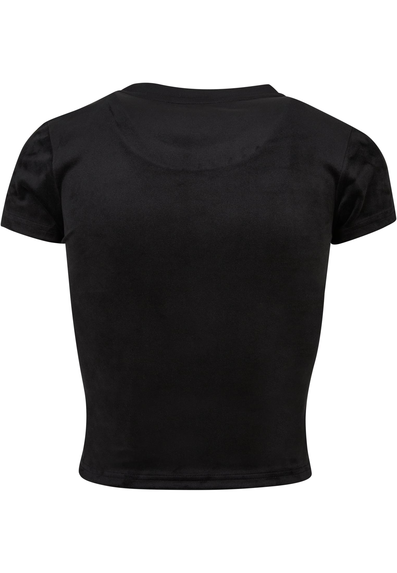 Ladies Short Velvet Tee | black