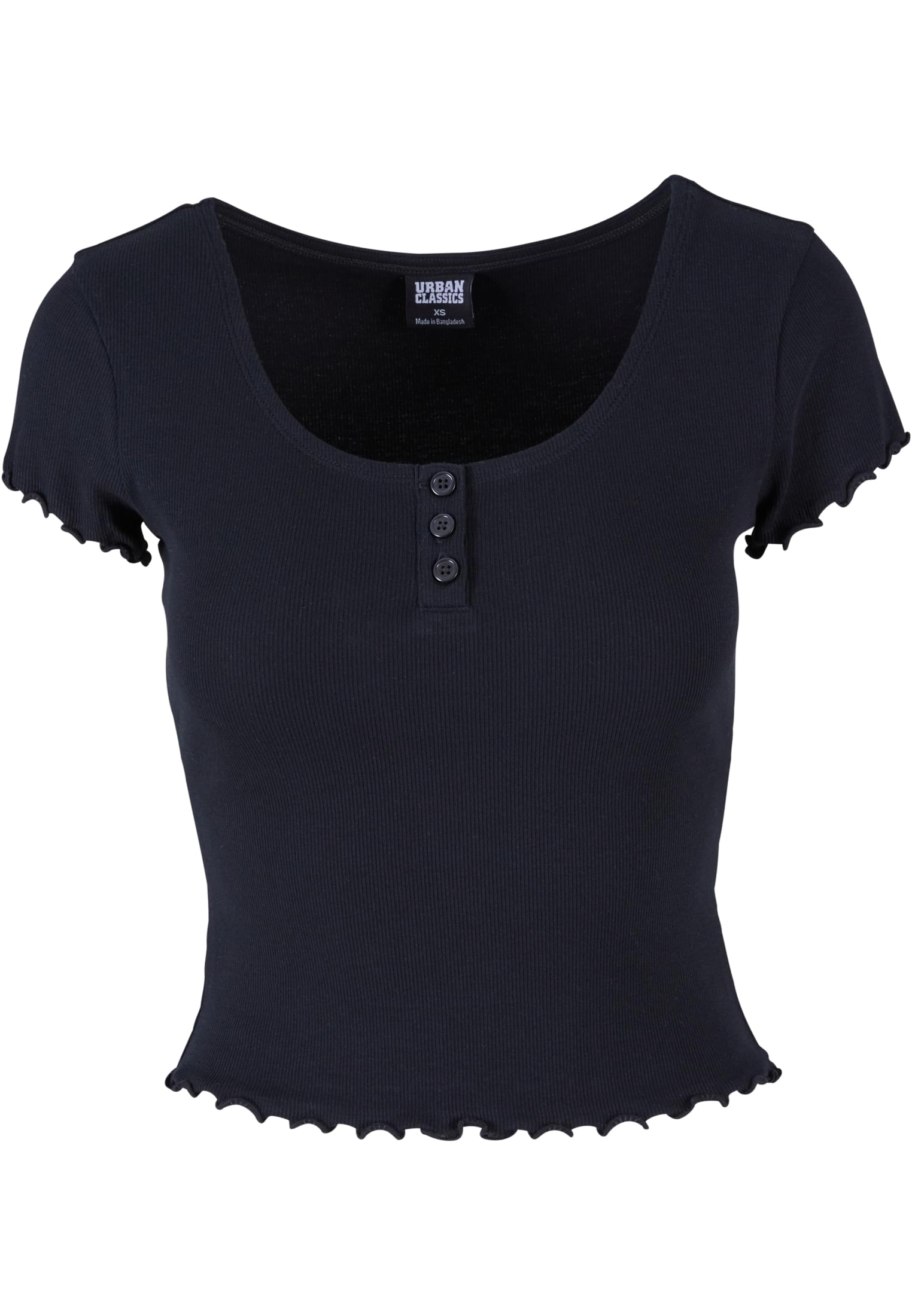 Ladies Rib Babylock Tee | black