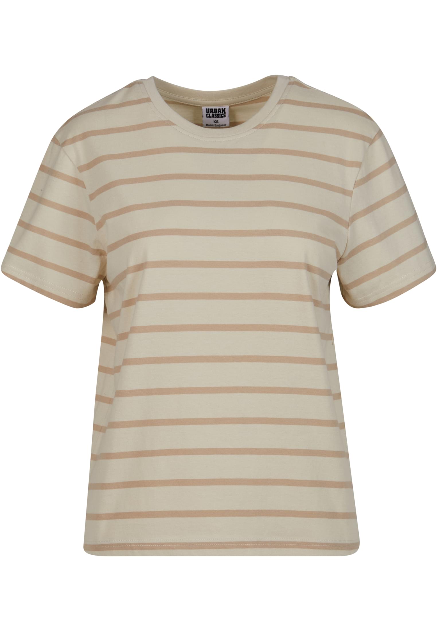 Ladies Striped Boxy Tee | wetsand/sand