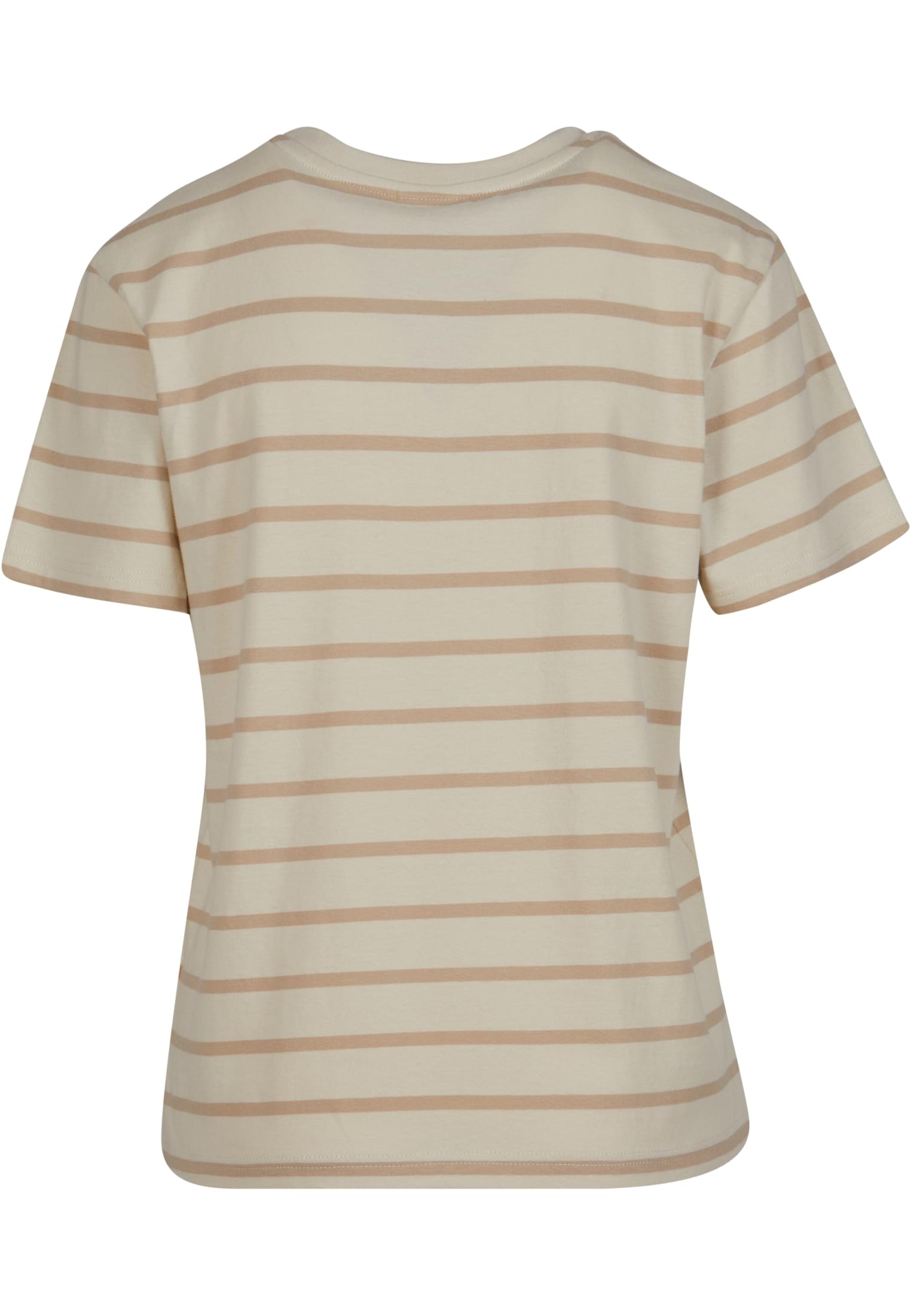 Ladies Striped Boxy Tee | wetsand/sand