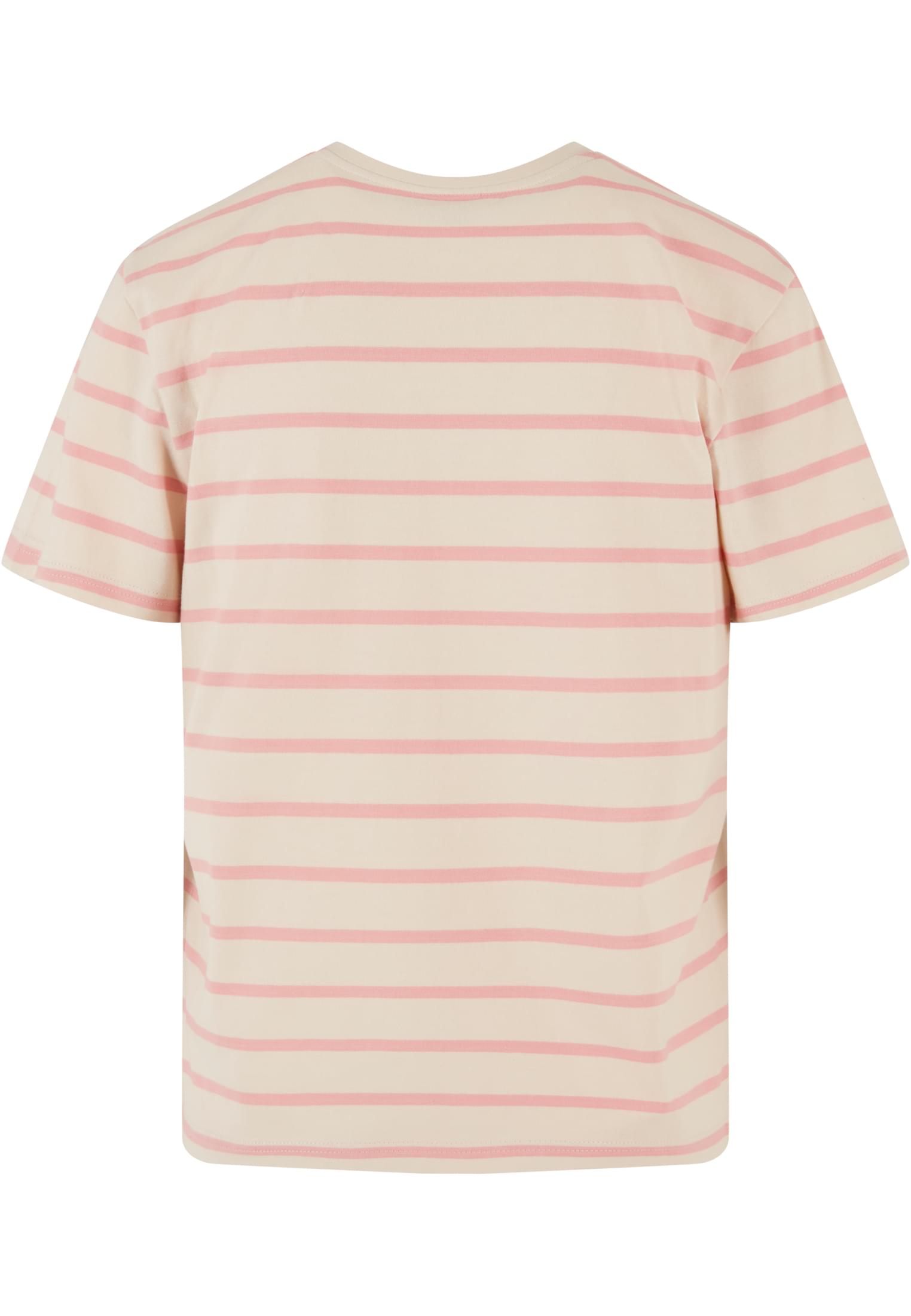 Ladies Striped Boxy Tee | lemonadepink/whitesand