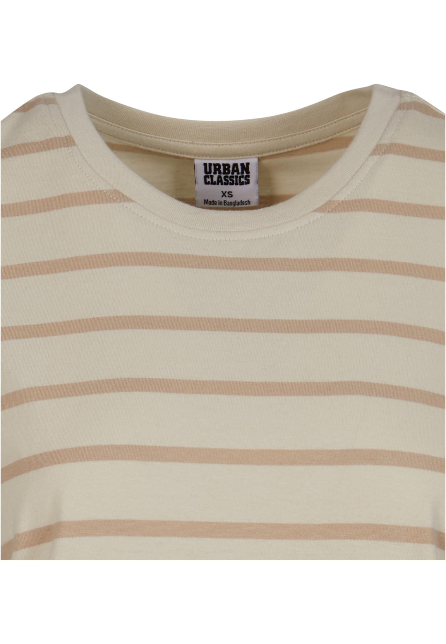 Ladies Striped Boxy Tee | wetsand/sand