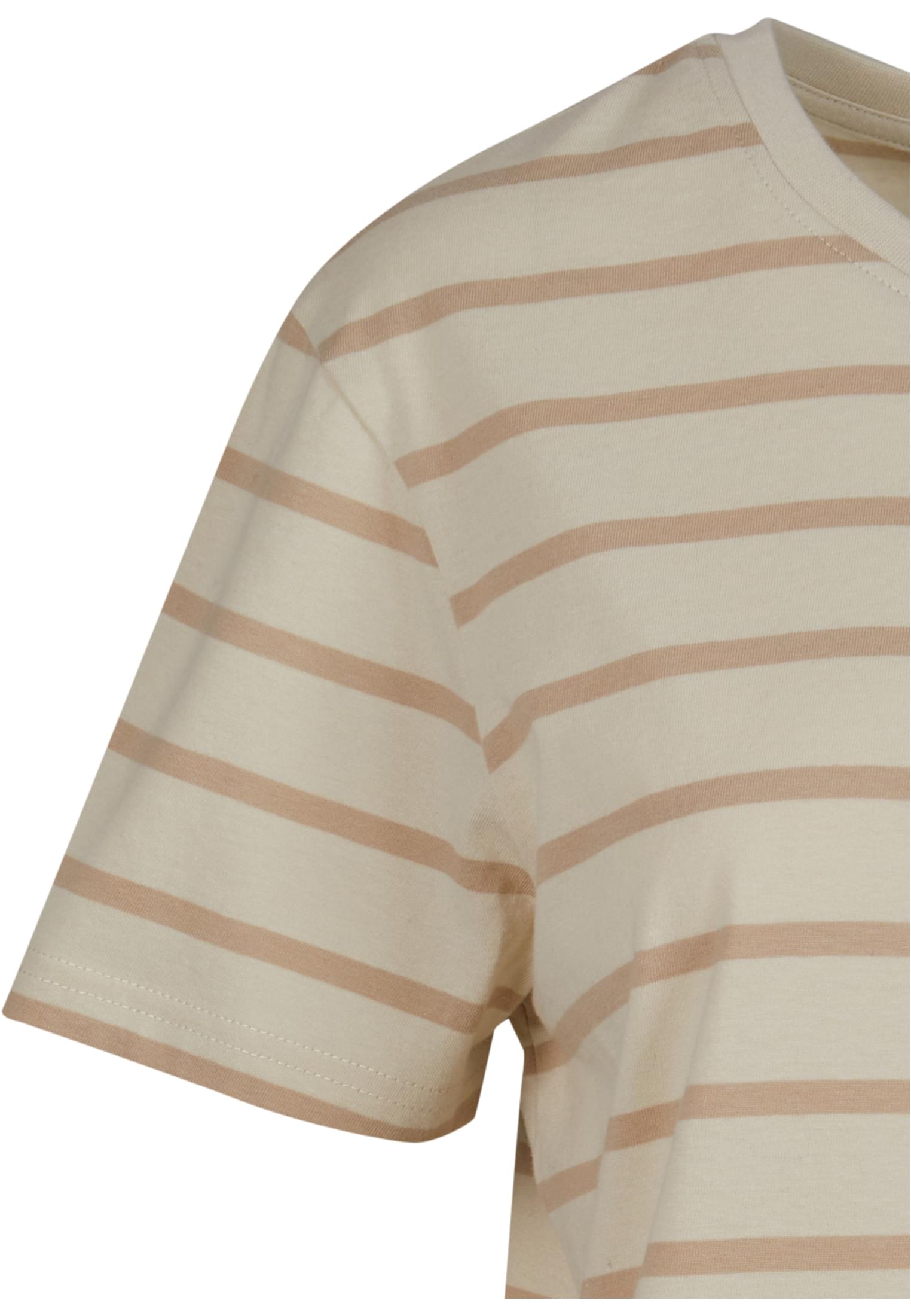 Ladies Striped Boxy Tee | wetsand/sand