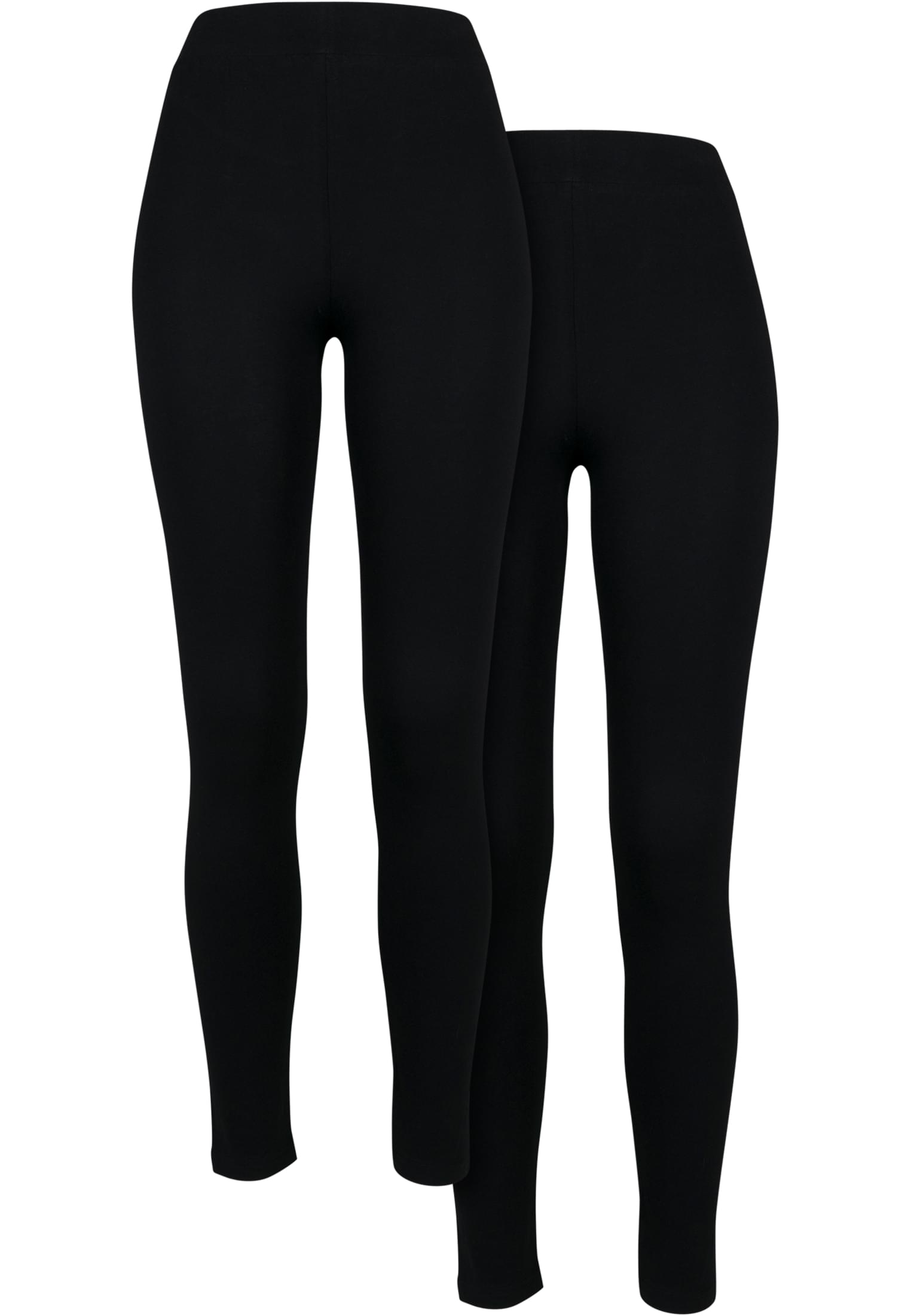 Ladies Jersey Leggings 2-Pack | black+black