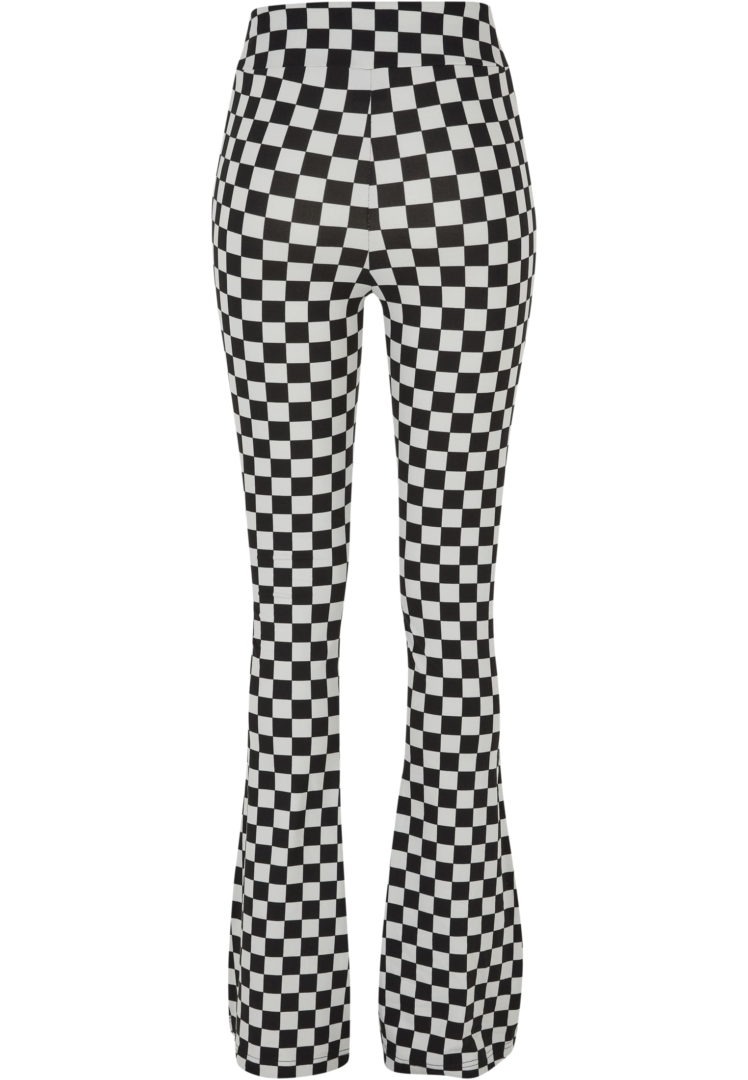 Ladies Checked Boot Cut Leggings | black/lightasphalt