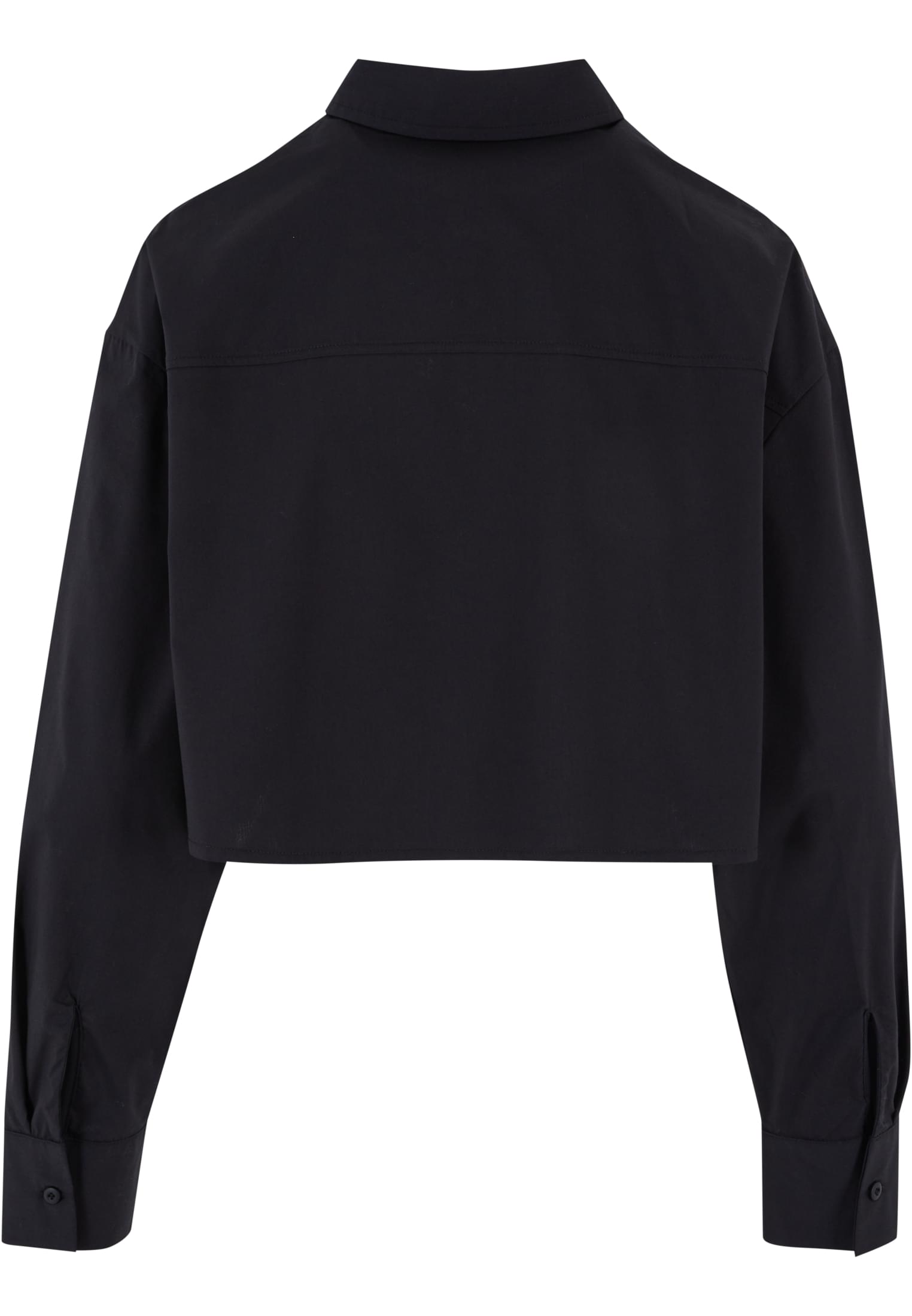 Ladies Cropped Oversized Blouse | black