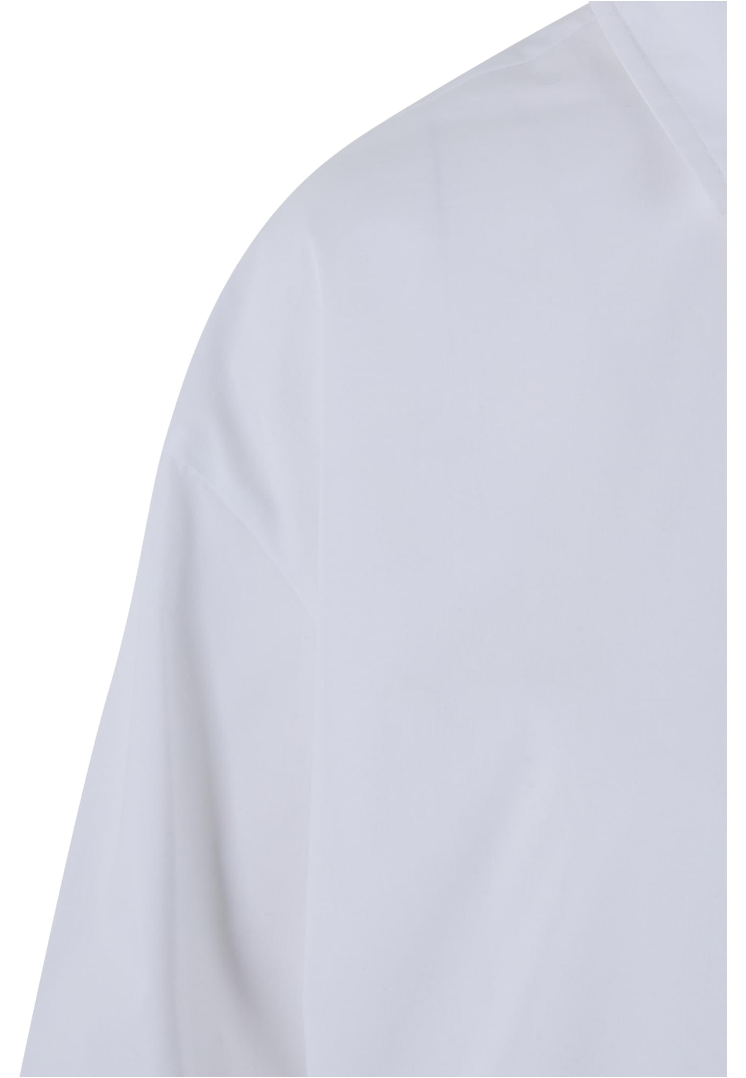 Ladies Cropped Oversized Blouse | white