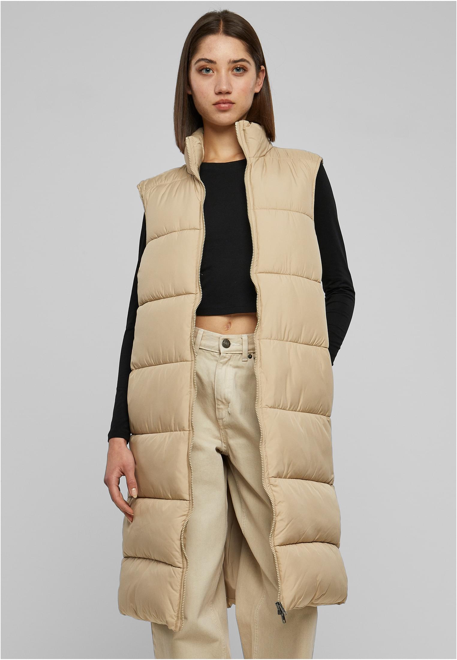 Ladies Long Puffer Vest | wetsand