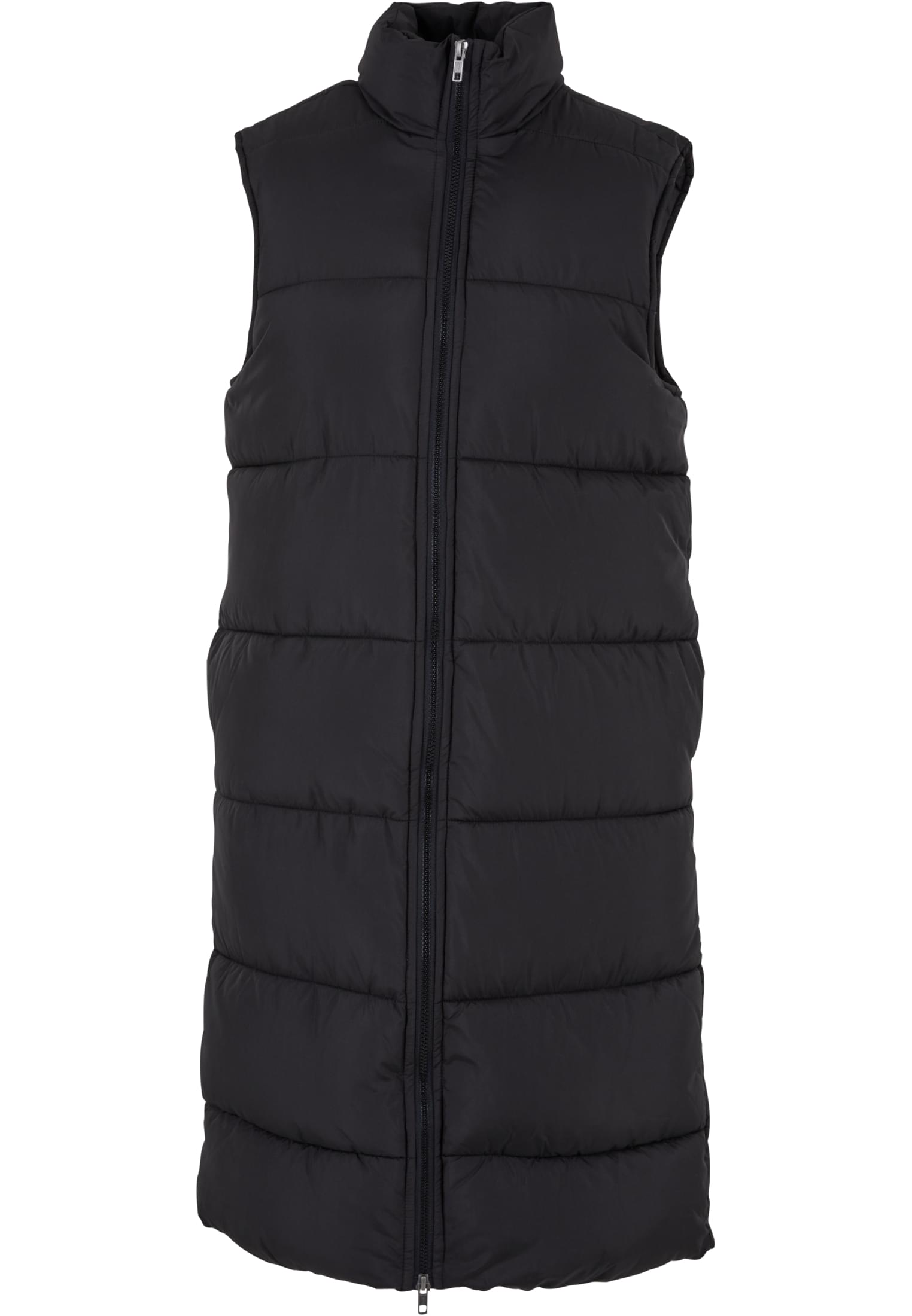 Ladies Long Puffer Vest | black