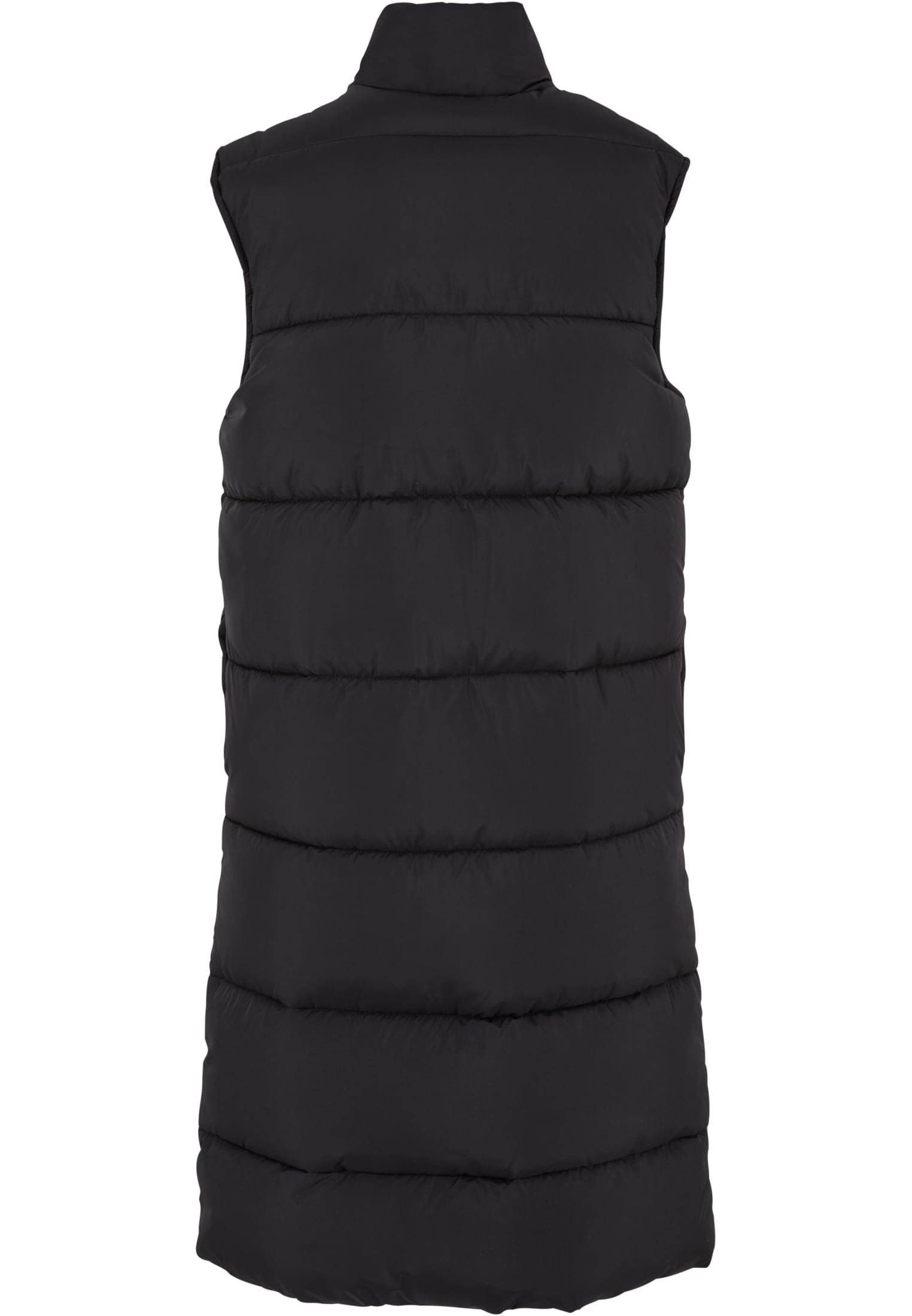 Ladies Long Puffer Vest | black