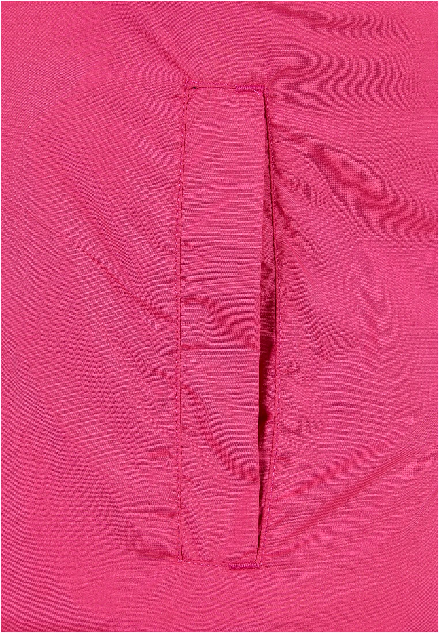 Ladies Reversible Cropped Puffer Vest | black/fuchsia