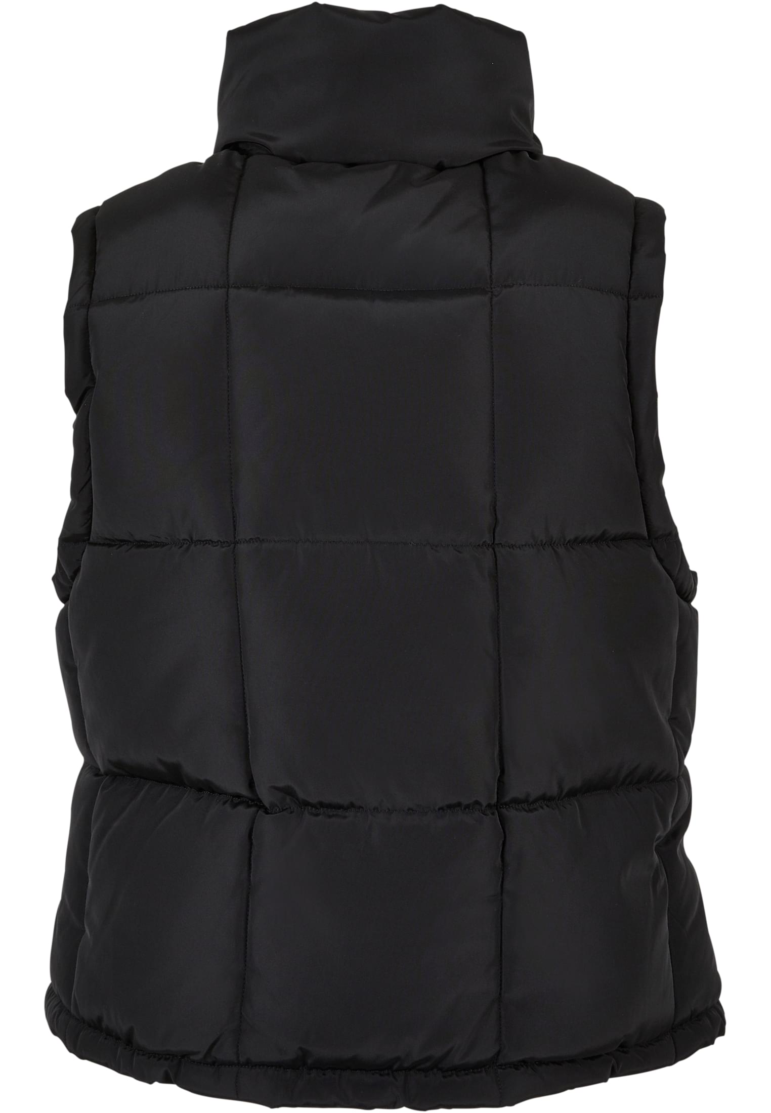 Ladies Reversible Cropped Puffer Vest | black/realviolet