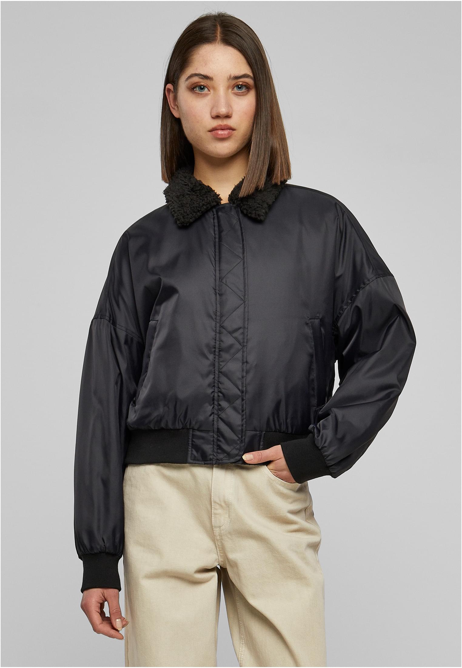 Ladies Pilot Bomber Jacket | black/black