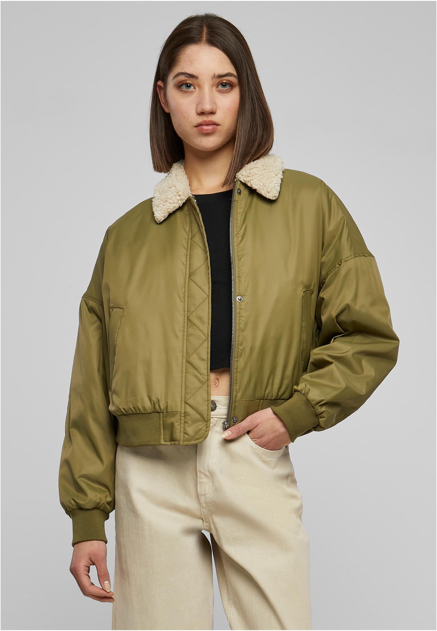 Ladies Pilot Bomber Jacket | tiniolive/sand