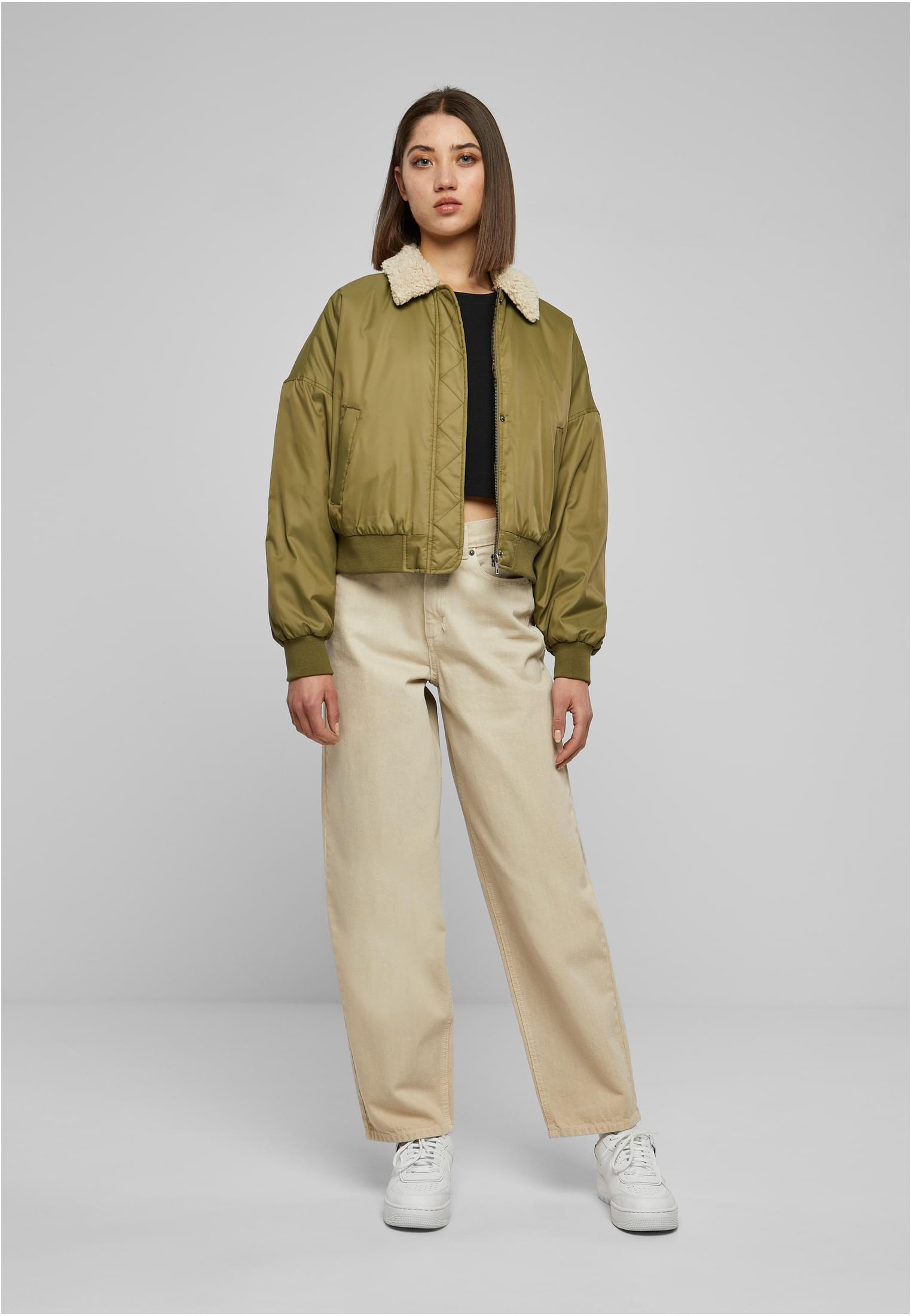 Ladies Pilot Bomber Jacket | tiniolive/sand