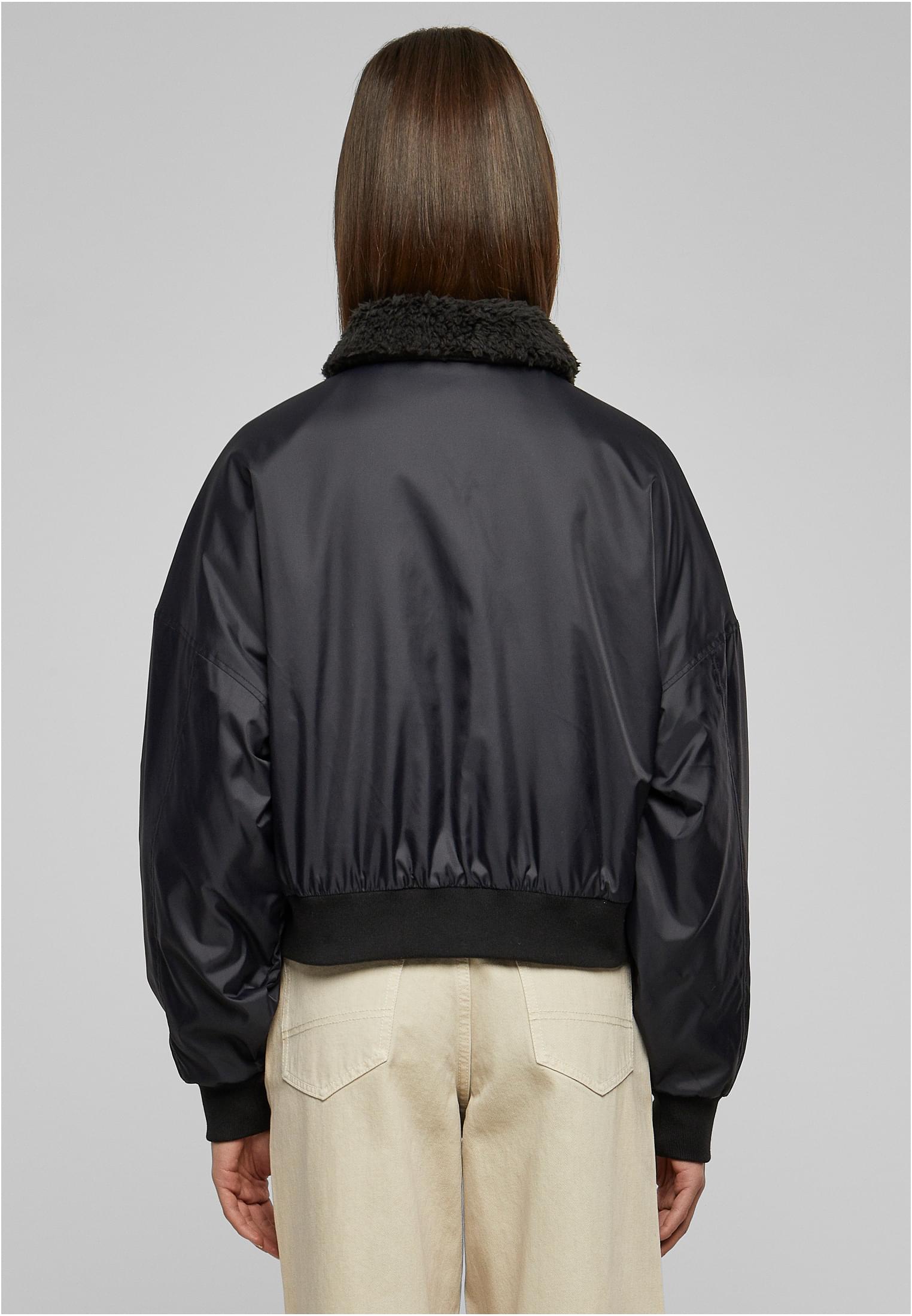 Ladies Pilot Bomber Jacket | black/black