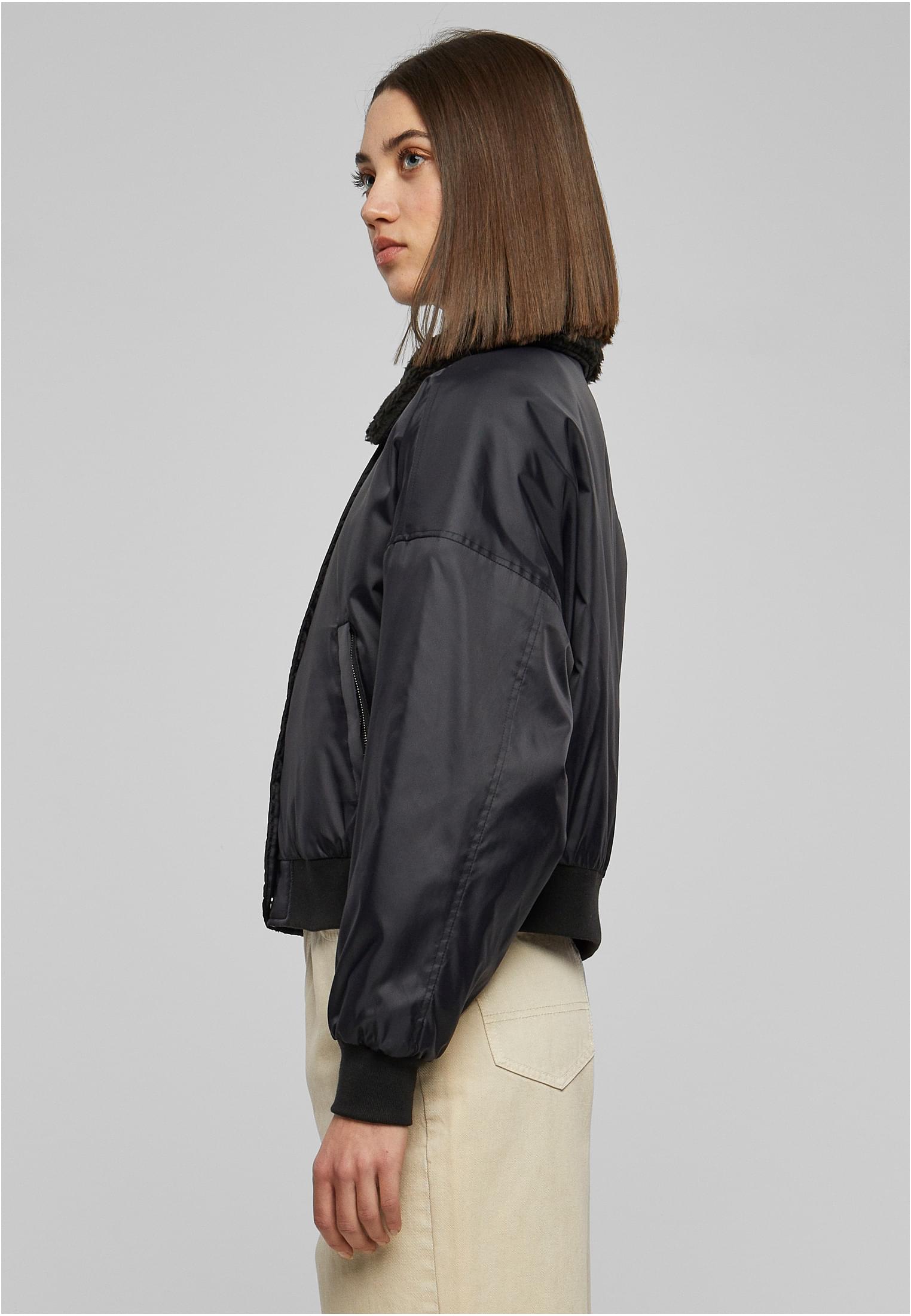 Ladies Pilot Bomber Jacket | black/black