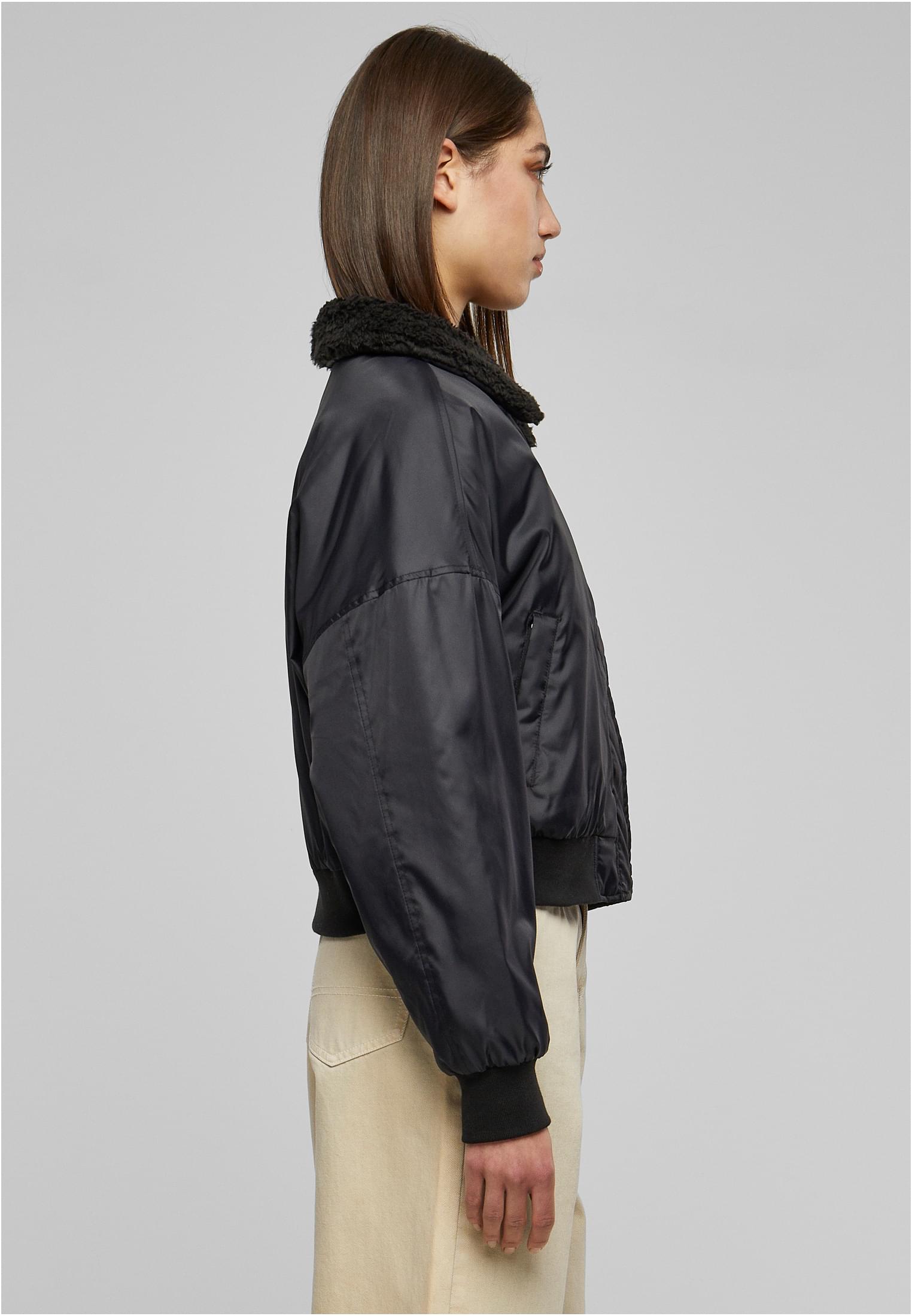 Ladies Pilot Bomber Jacket | black/black