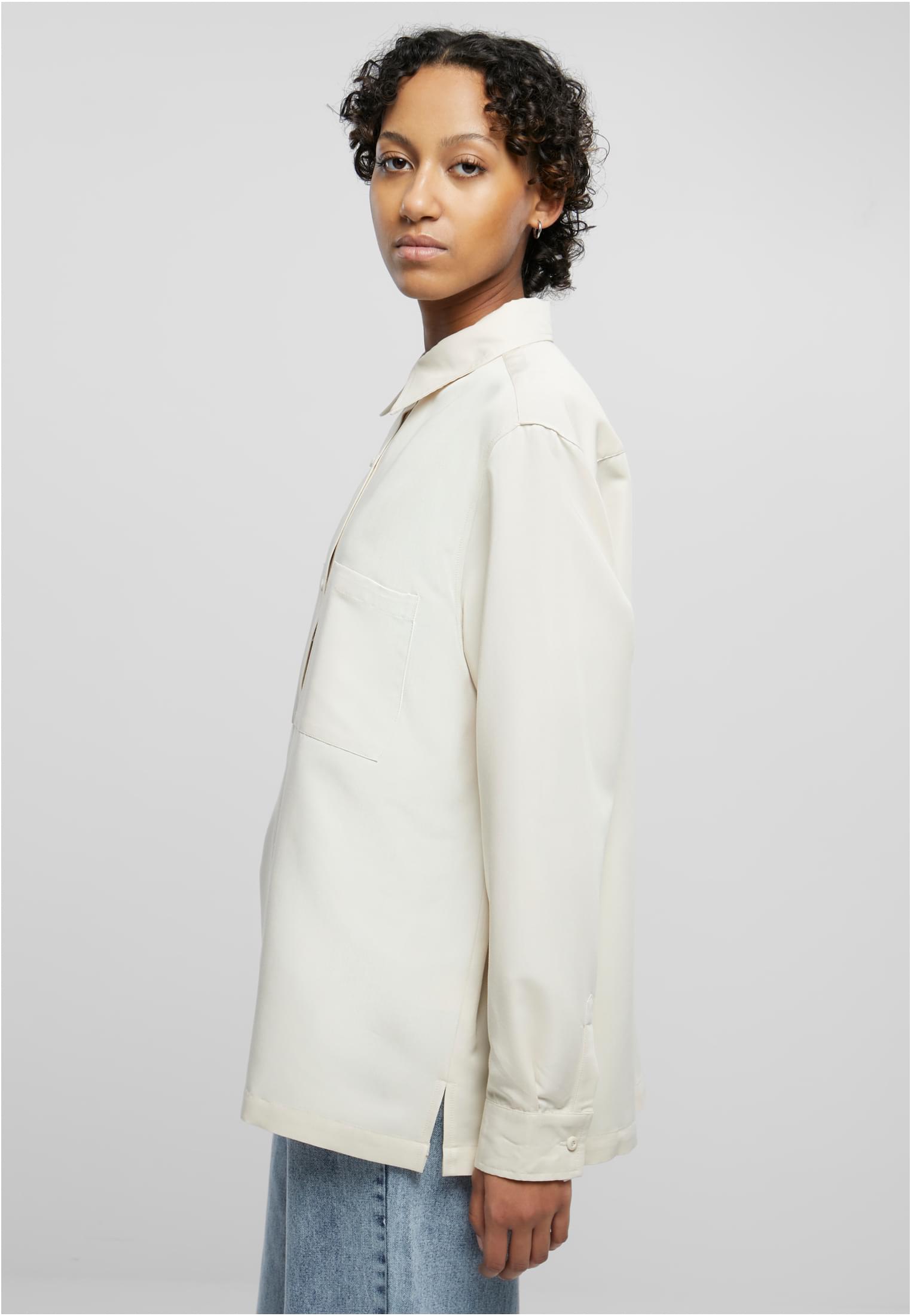 Ladies Oversized Twill Shirt | sand