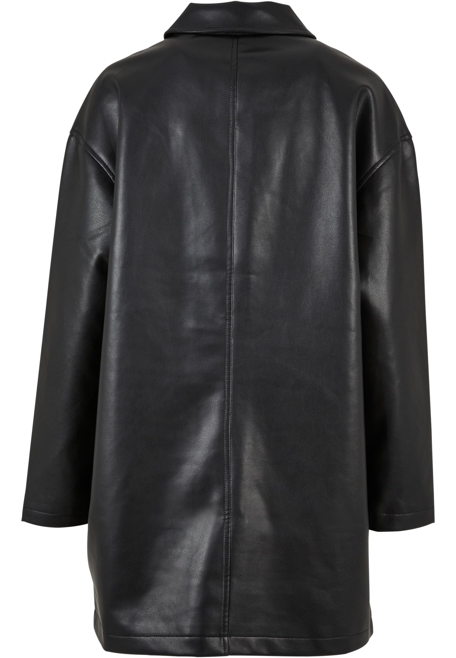 Ladies Faux Leather Coat | black