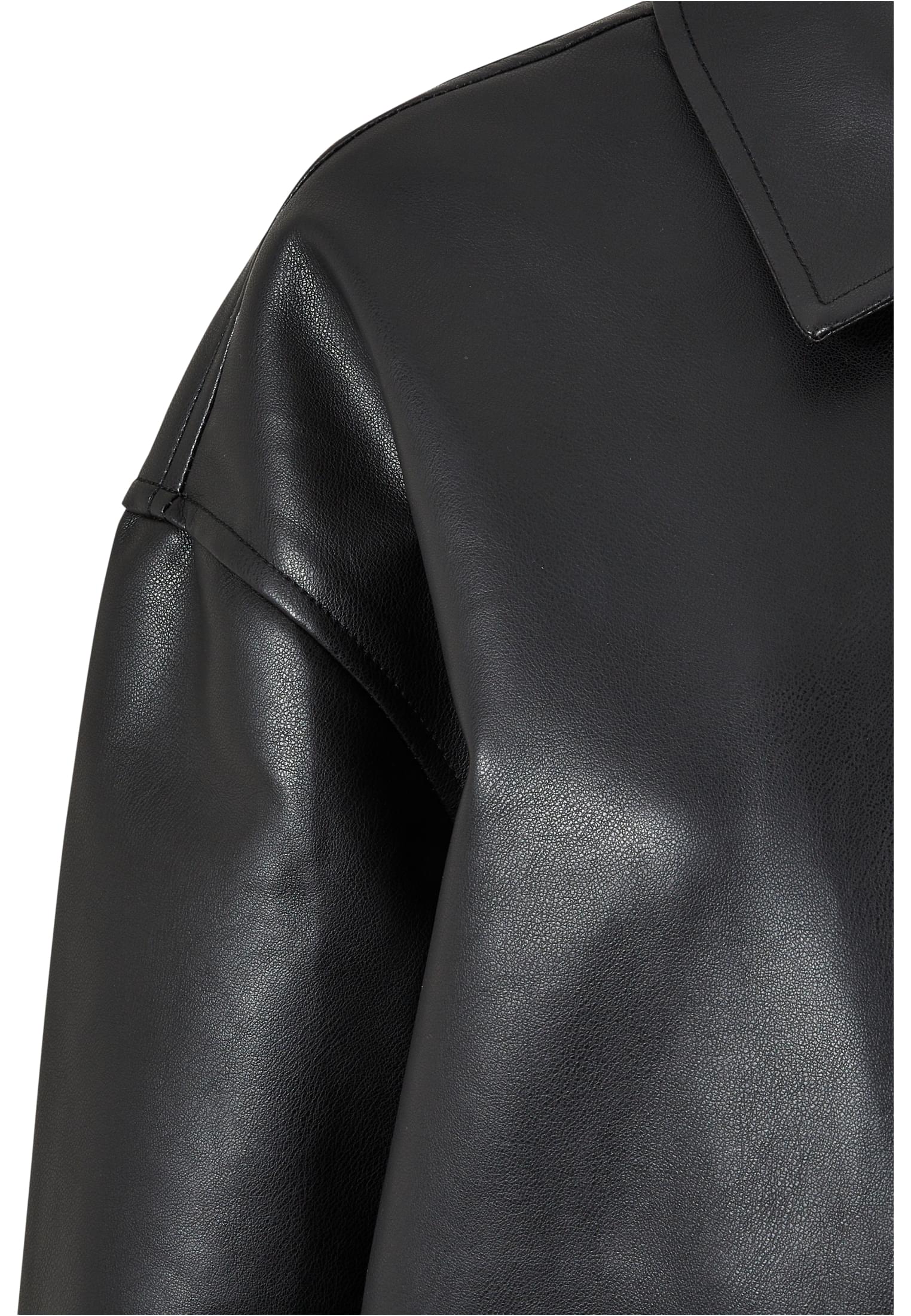 Ladies Faux Leather Coat | black