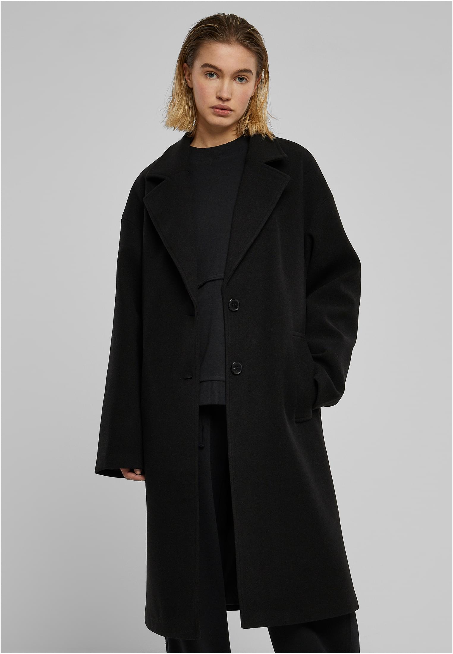 Ladies Oversized Long Coat | black