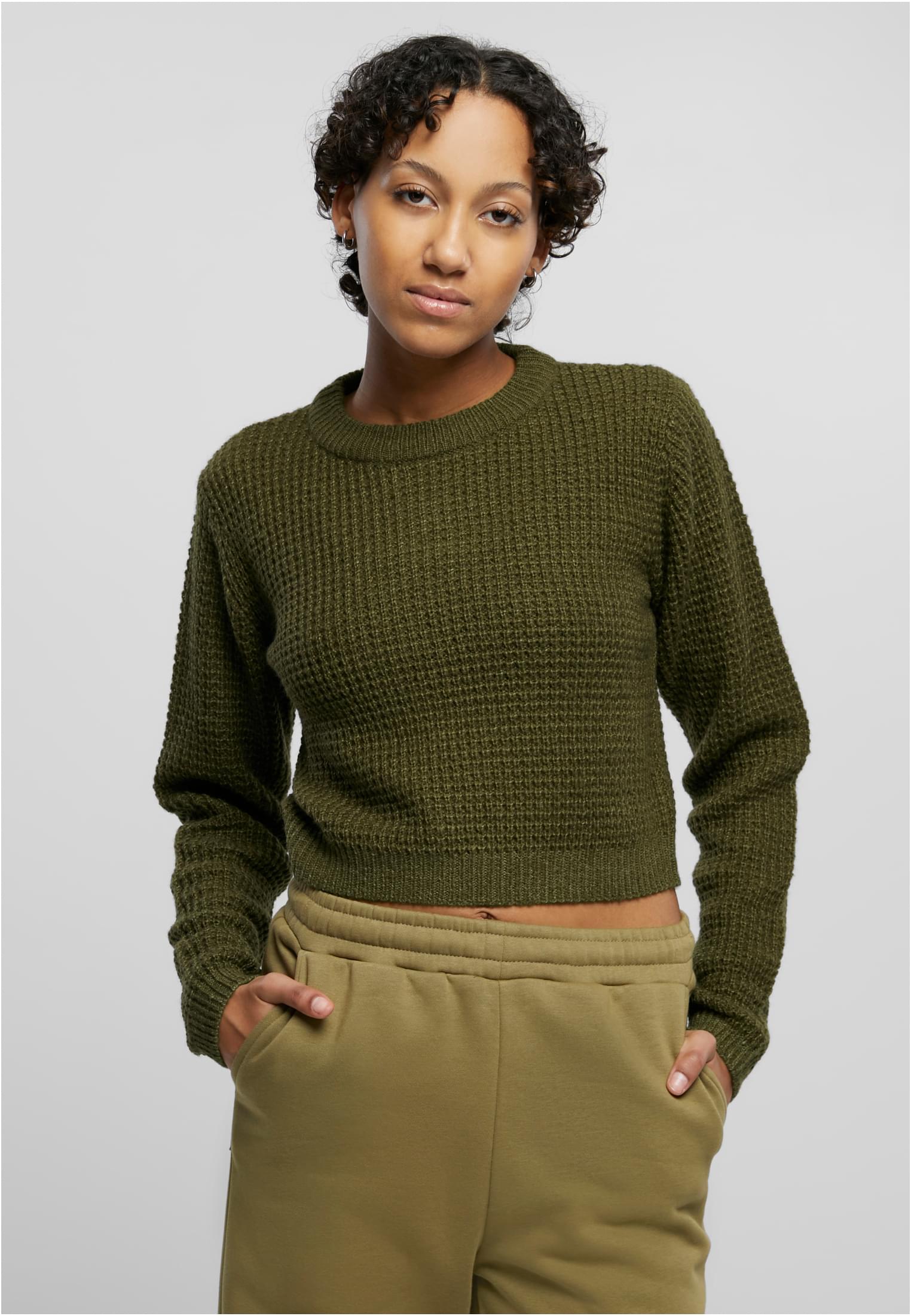 Ladies Short Waffle Sweater | summerolive