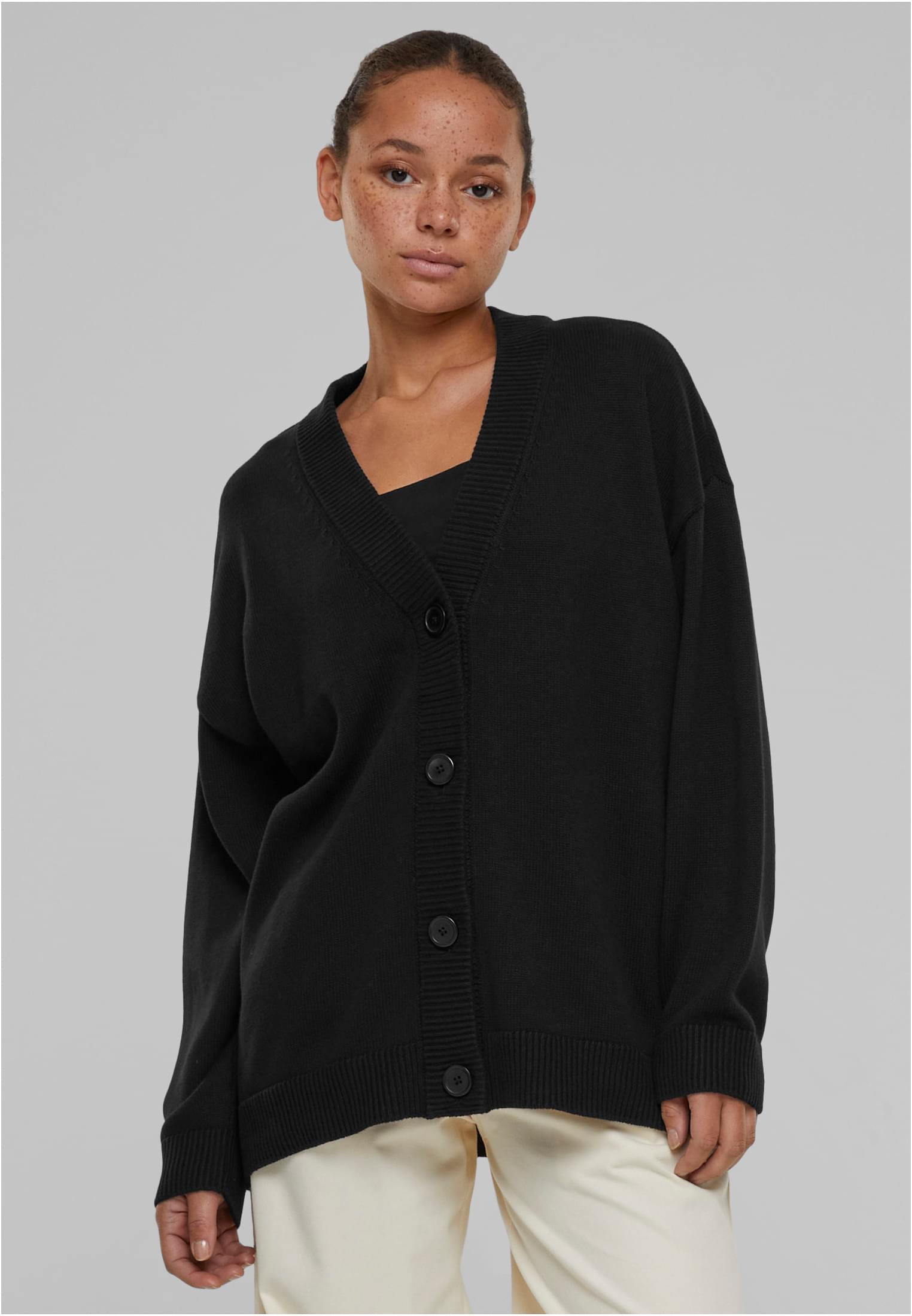 Ladies Big Oversized Cardigan | black