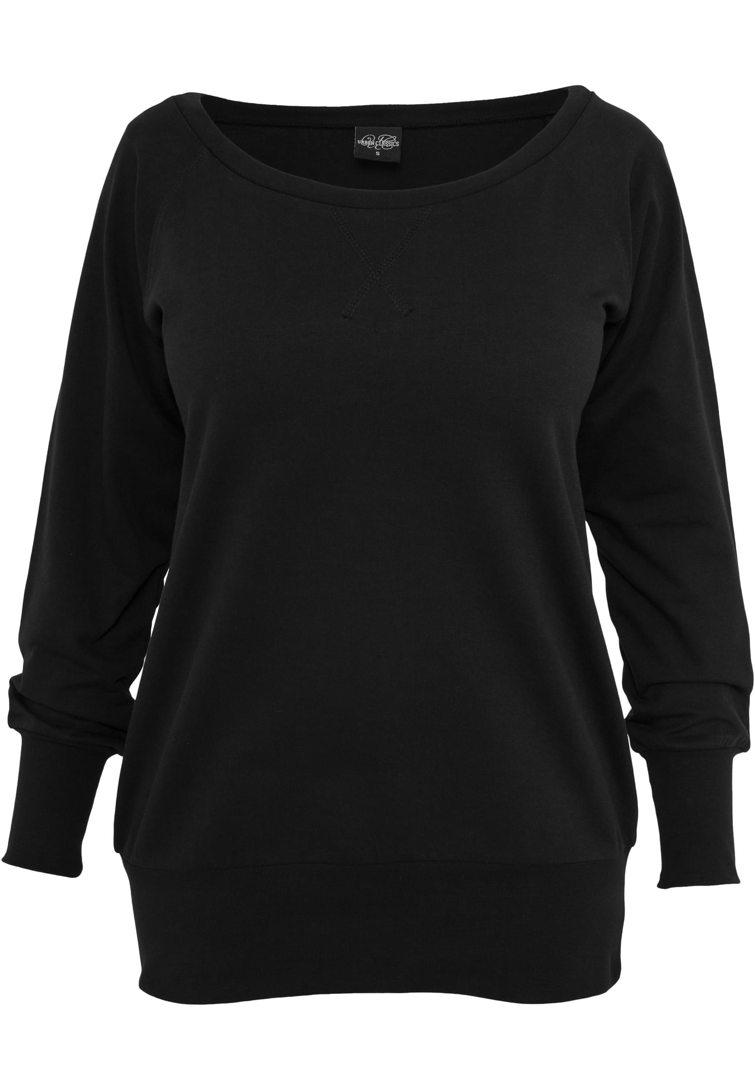 Ladies Wideneck Crewneck | black