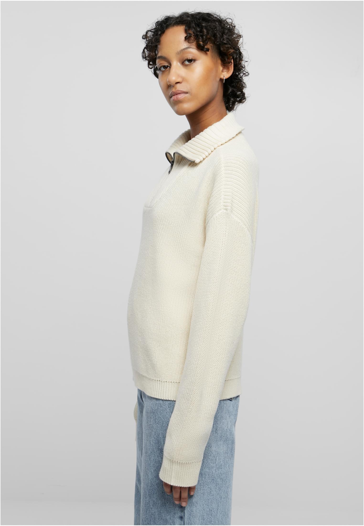 Ladies Oversized Knit Troyer | sand