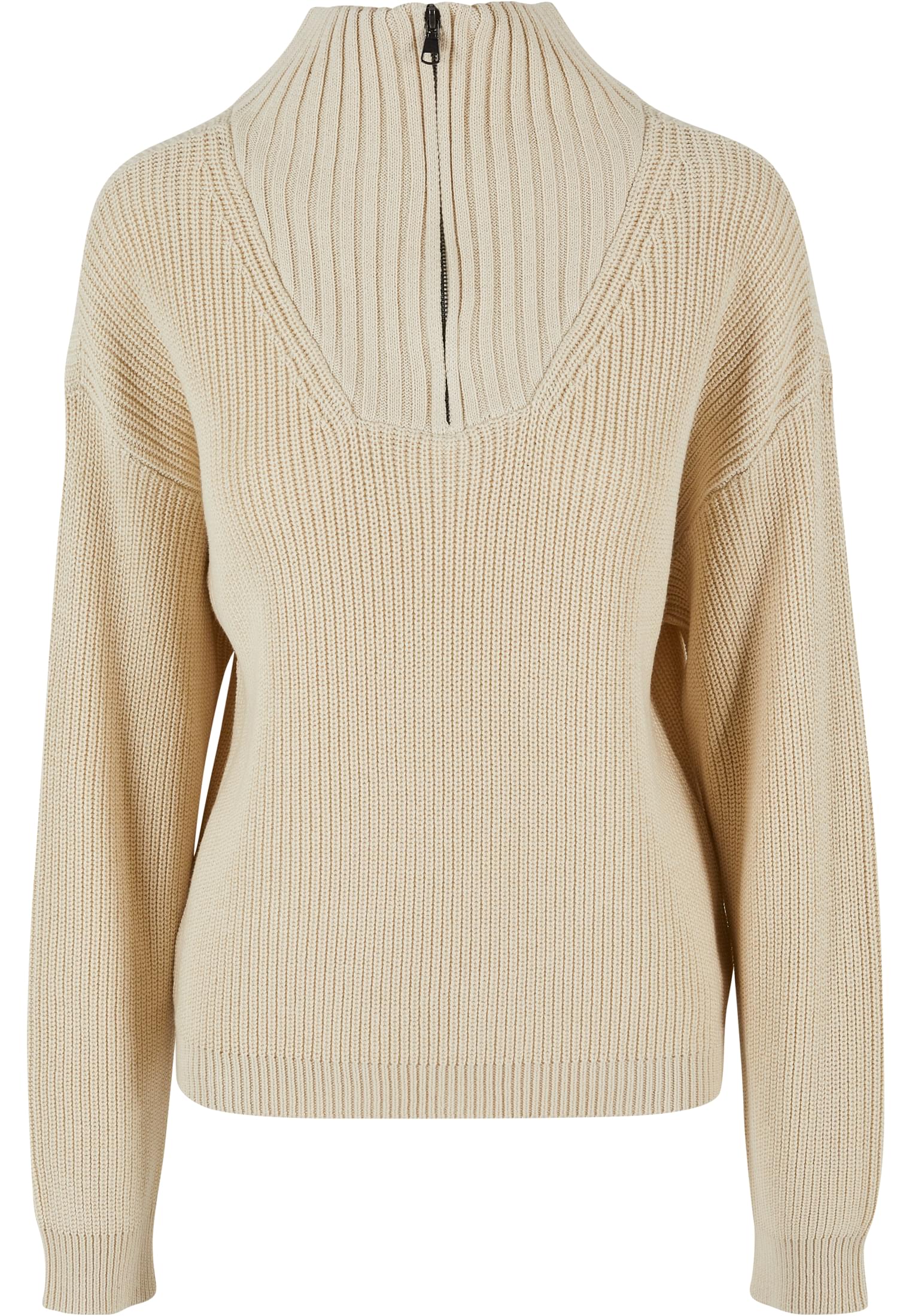 Ladies Oversized Knit Troyer | sand