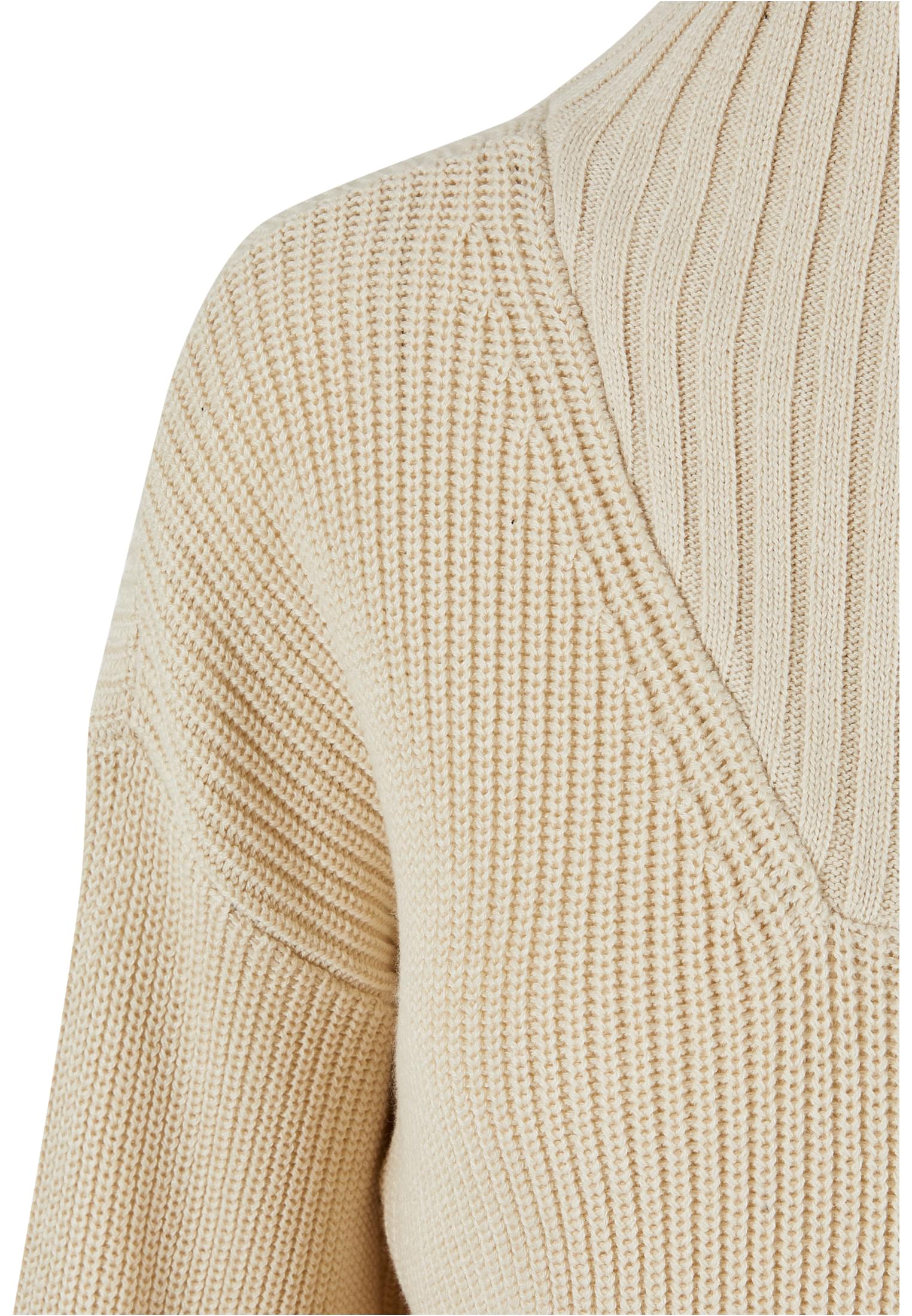 Ladies Oversized Knit Troyer | sand