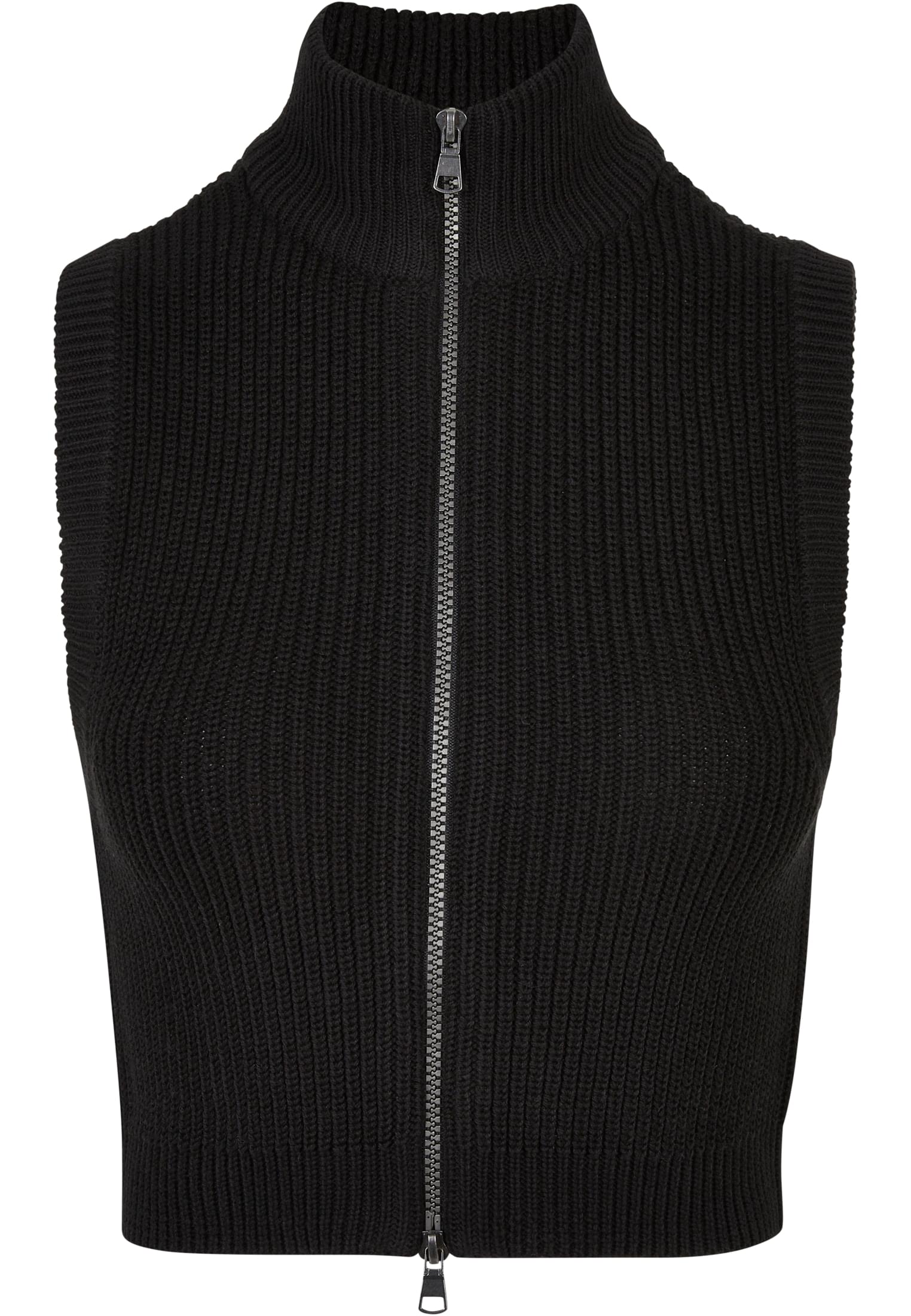 Ladies Short Knit Vest | black