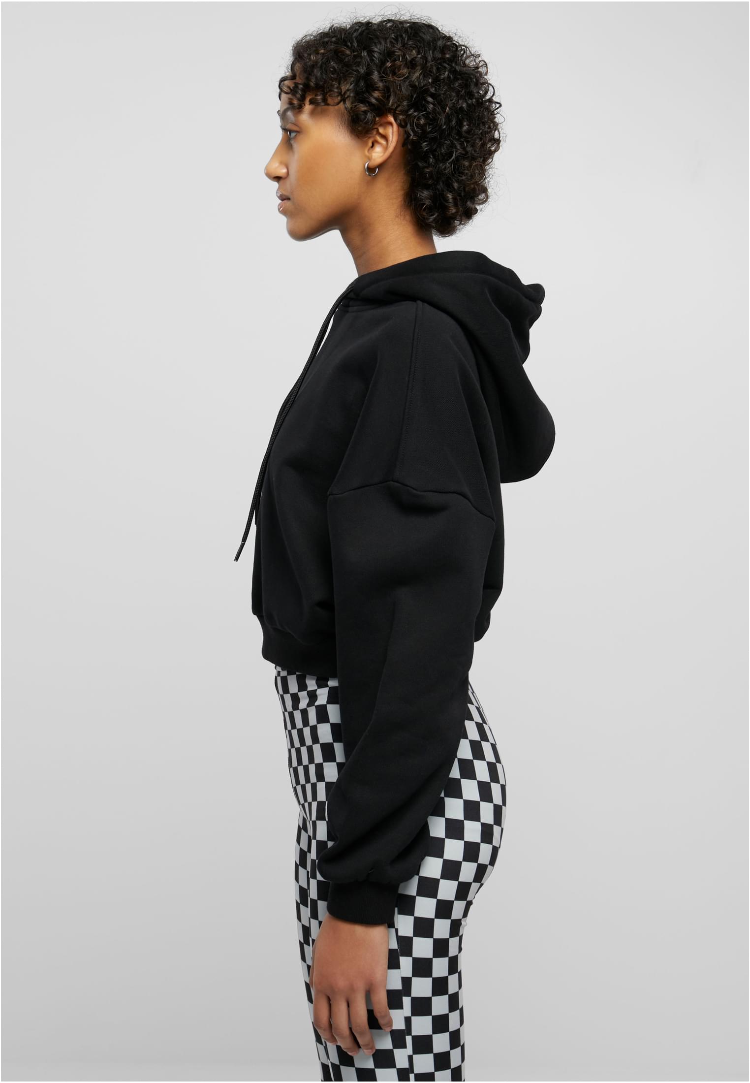 Ladies Cropped Heavy Hoody | black