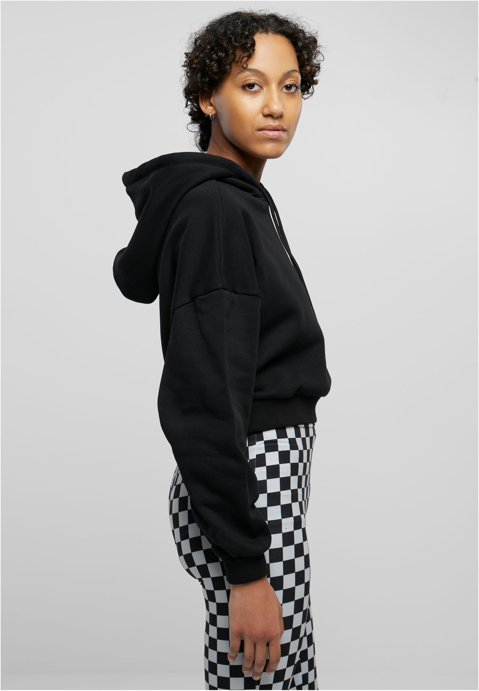 Ladies Cropped Heavy Hoody | black