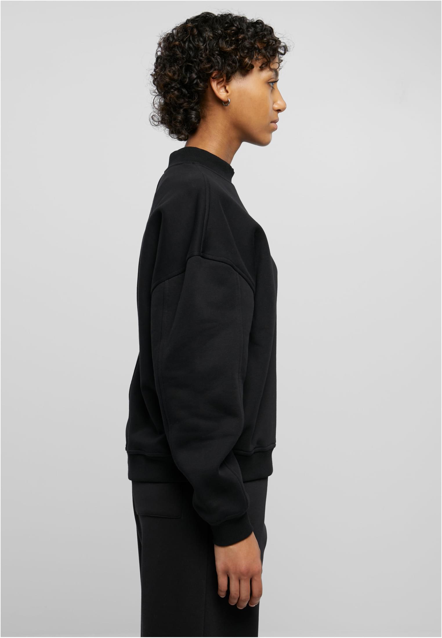 Ladies Oversized Organic Crewneck | black