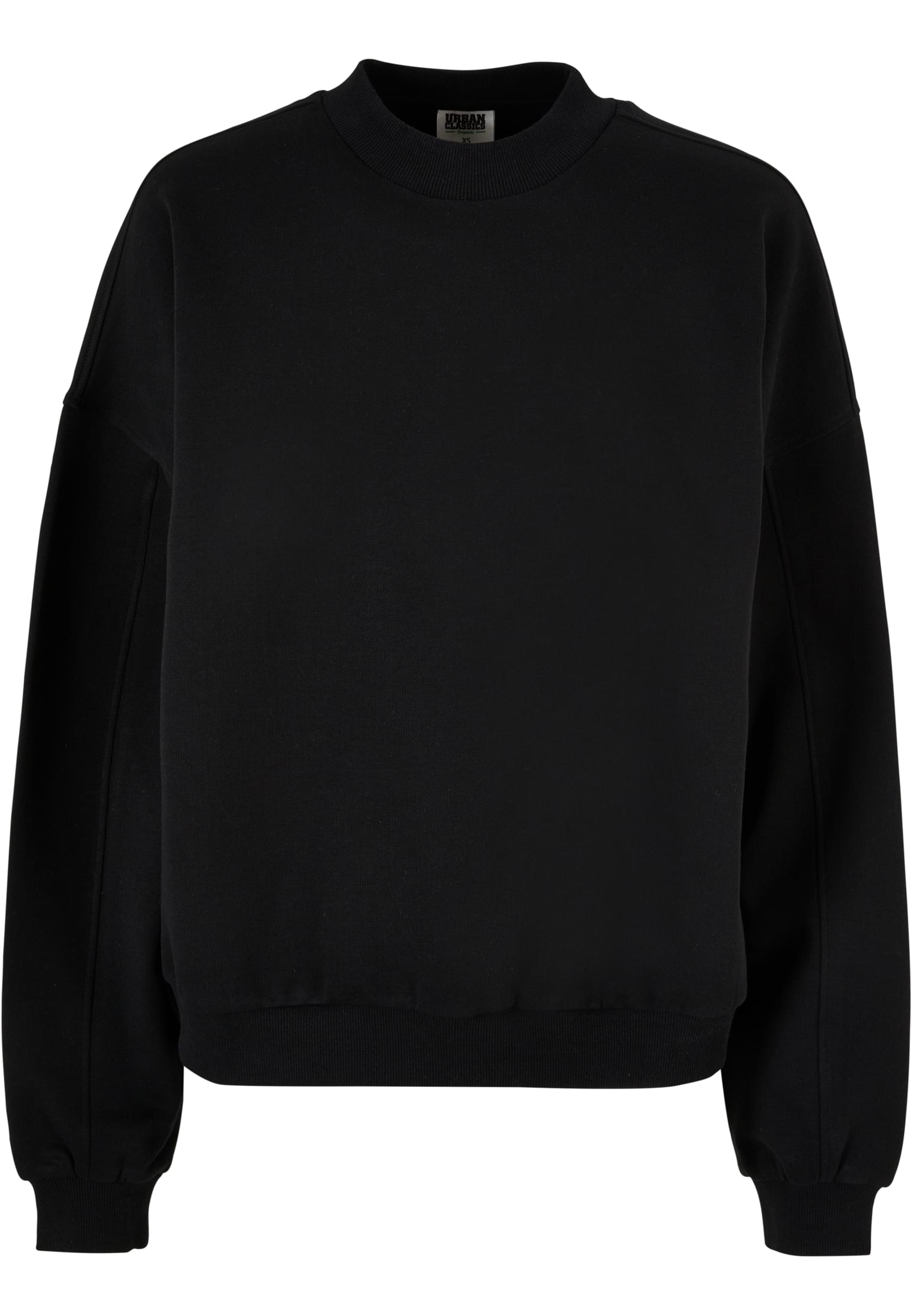 Ladies Oversized Organic Crewneck | black