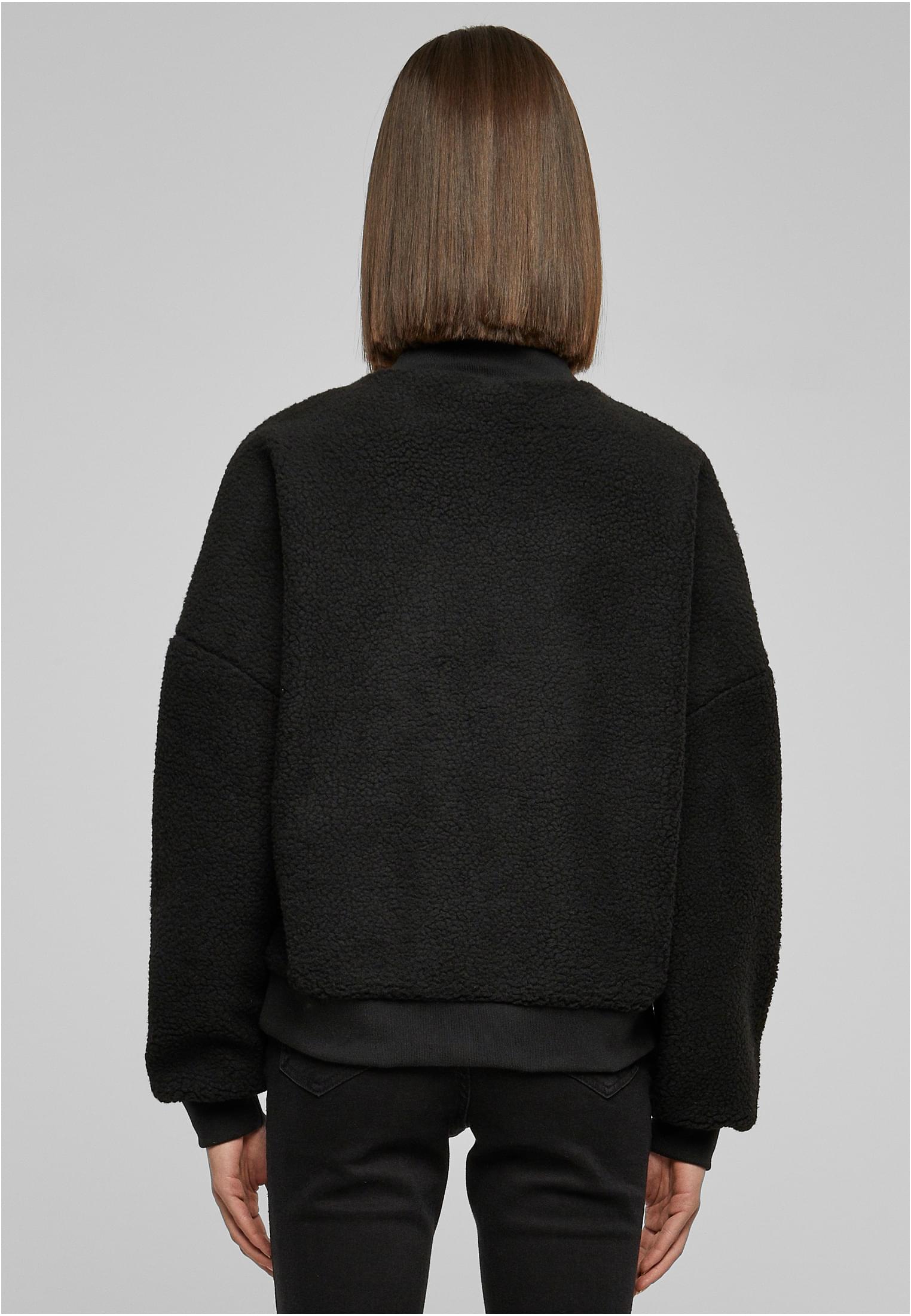 Ladies Sherpa Crewneck | black