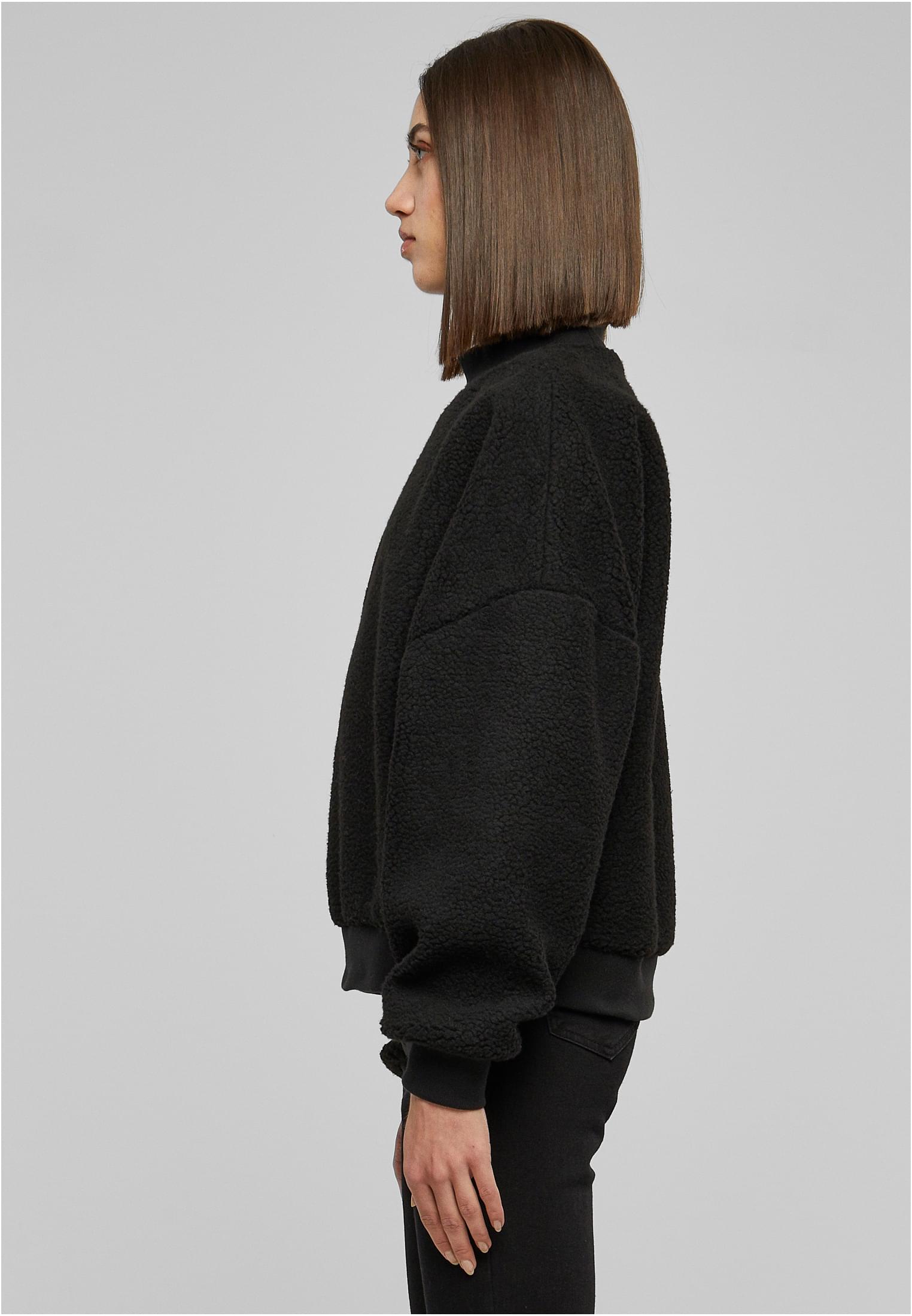 Ladies Sherpa Crewneck | black