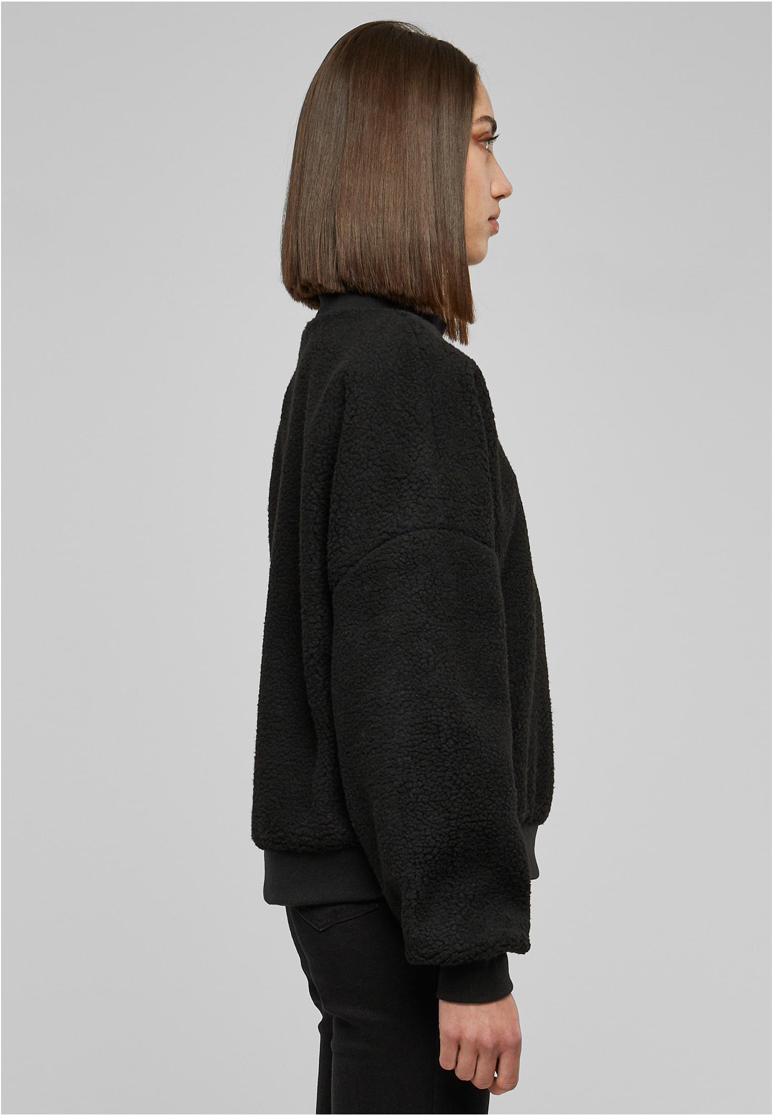 Ladies Sherpa Crewneck | black