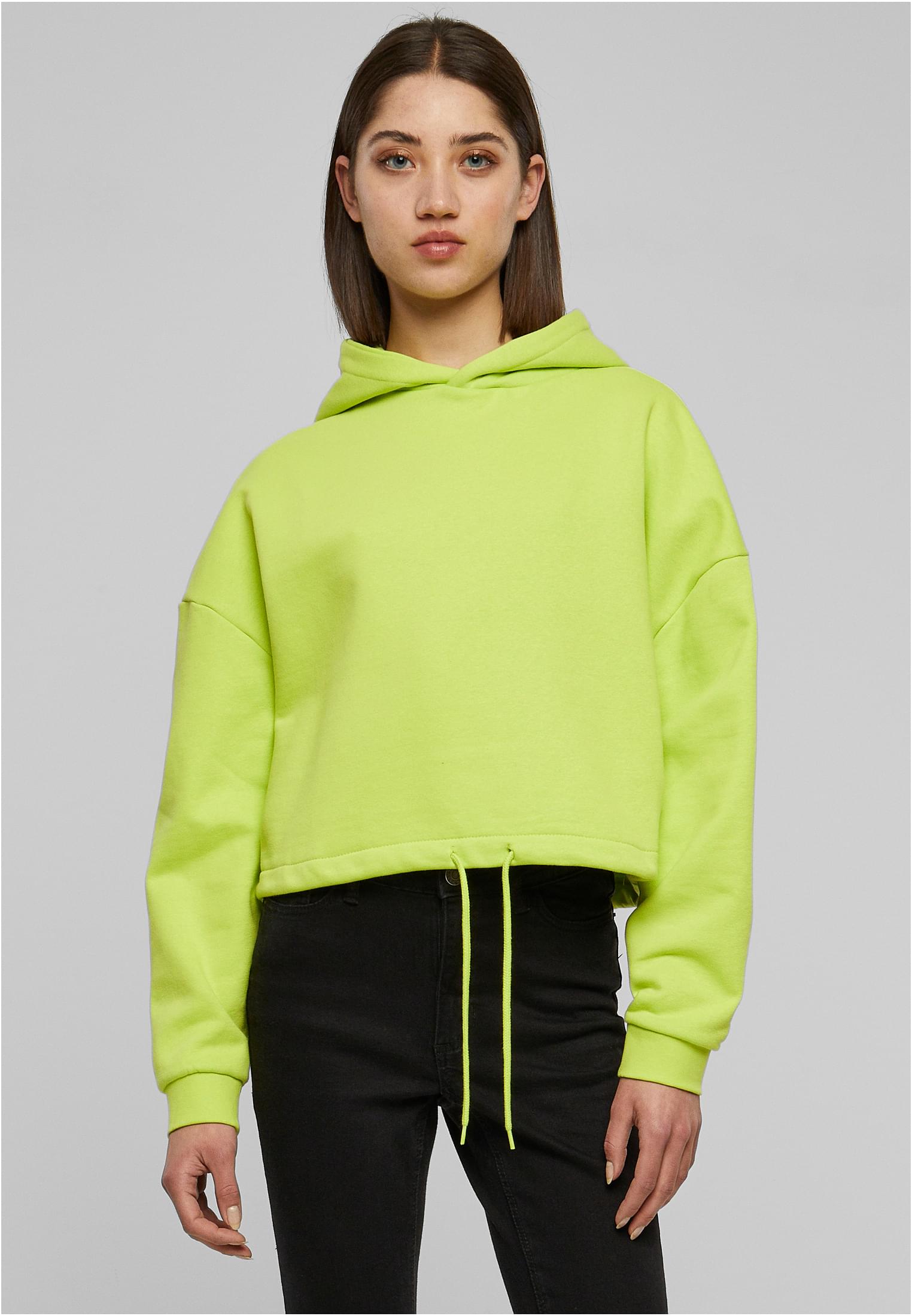 Ladies Cropped Oversized Hoodie | frozenyellow