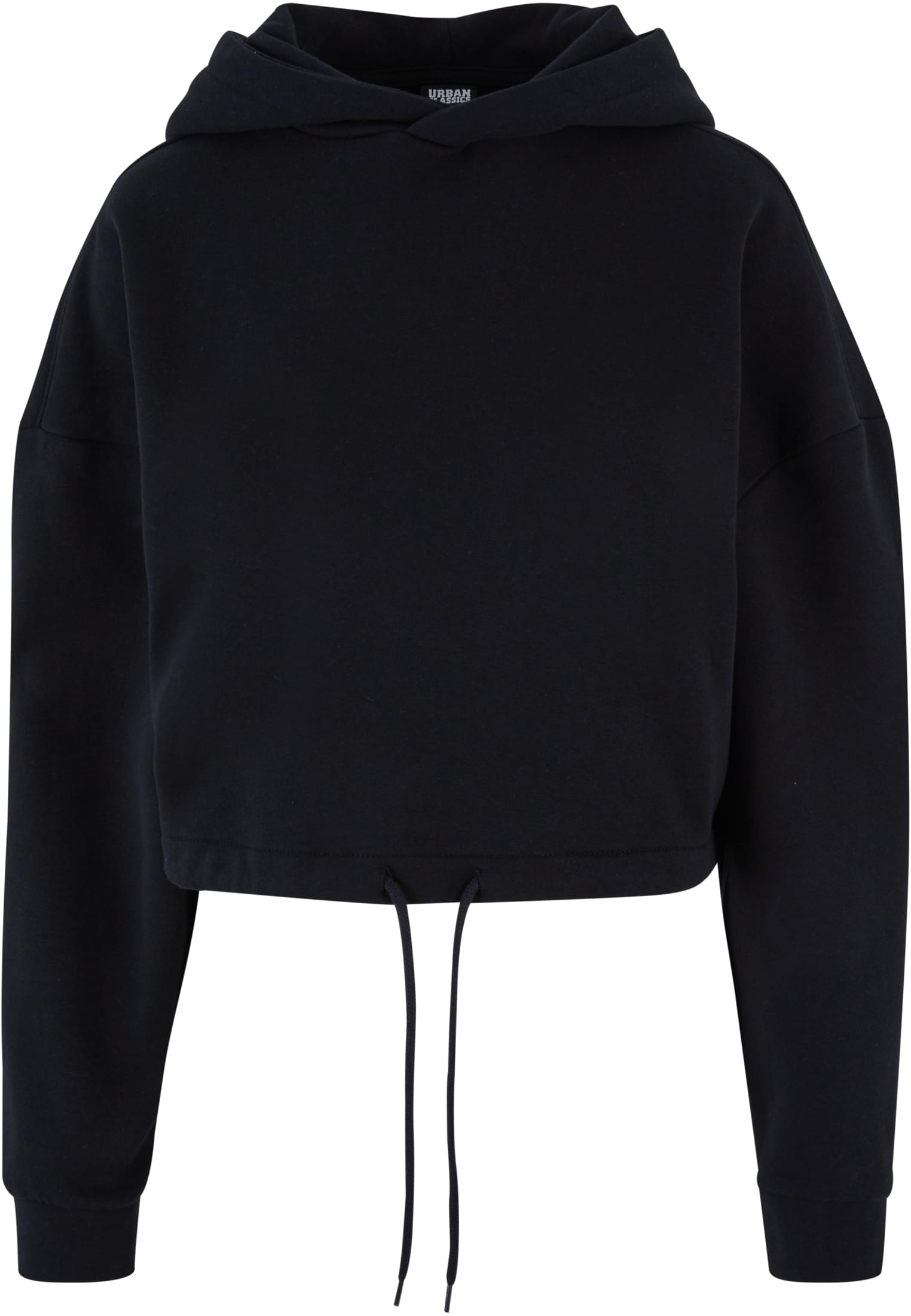 Ladies Cropped Oversized Hoodie | black