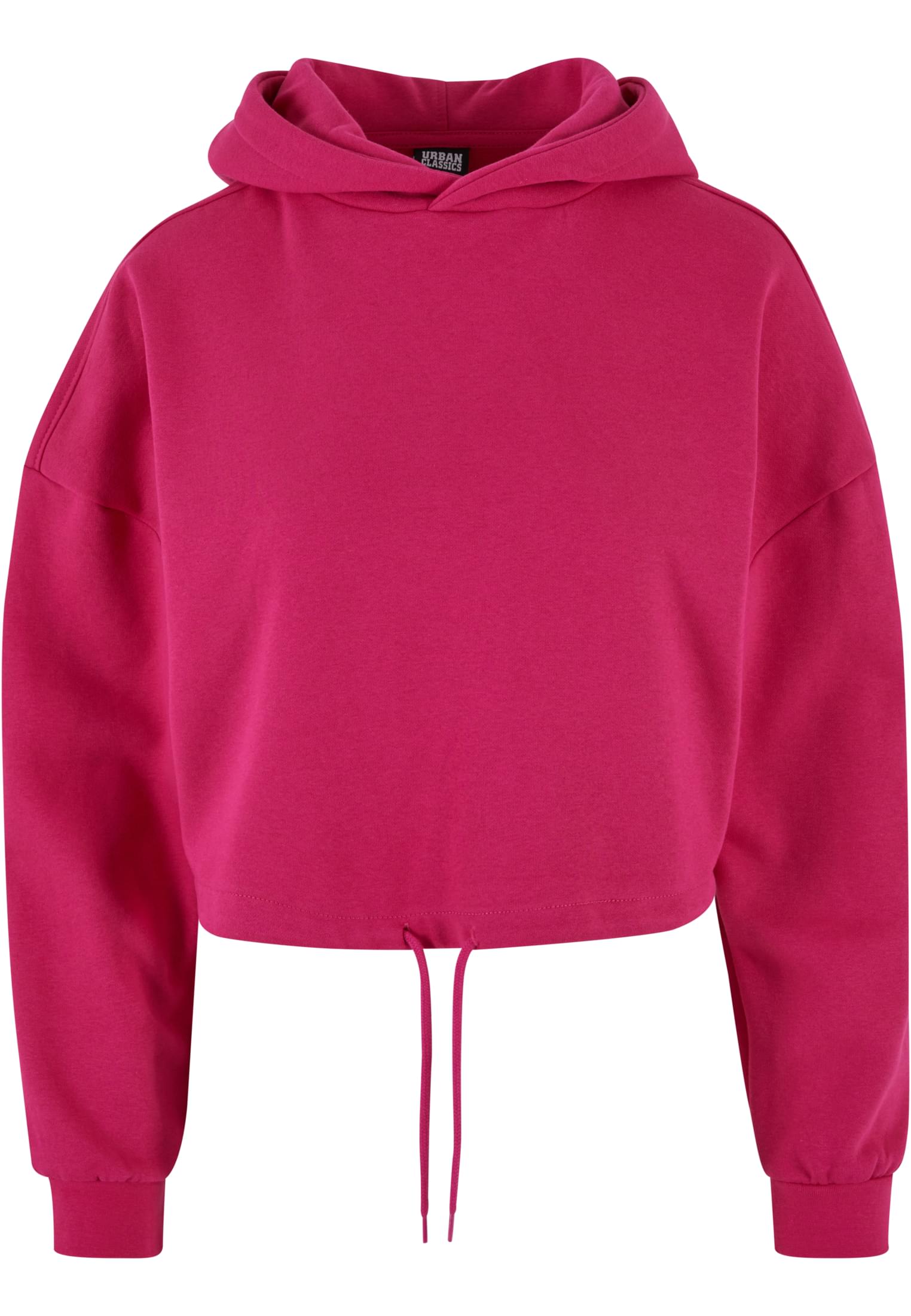 Ladies Cropped Oversized Hoodie | hibiskuspink