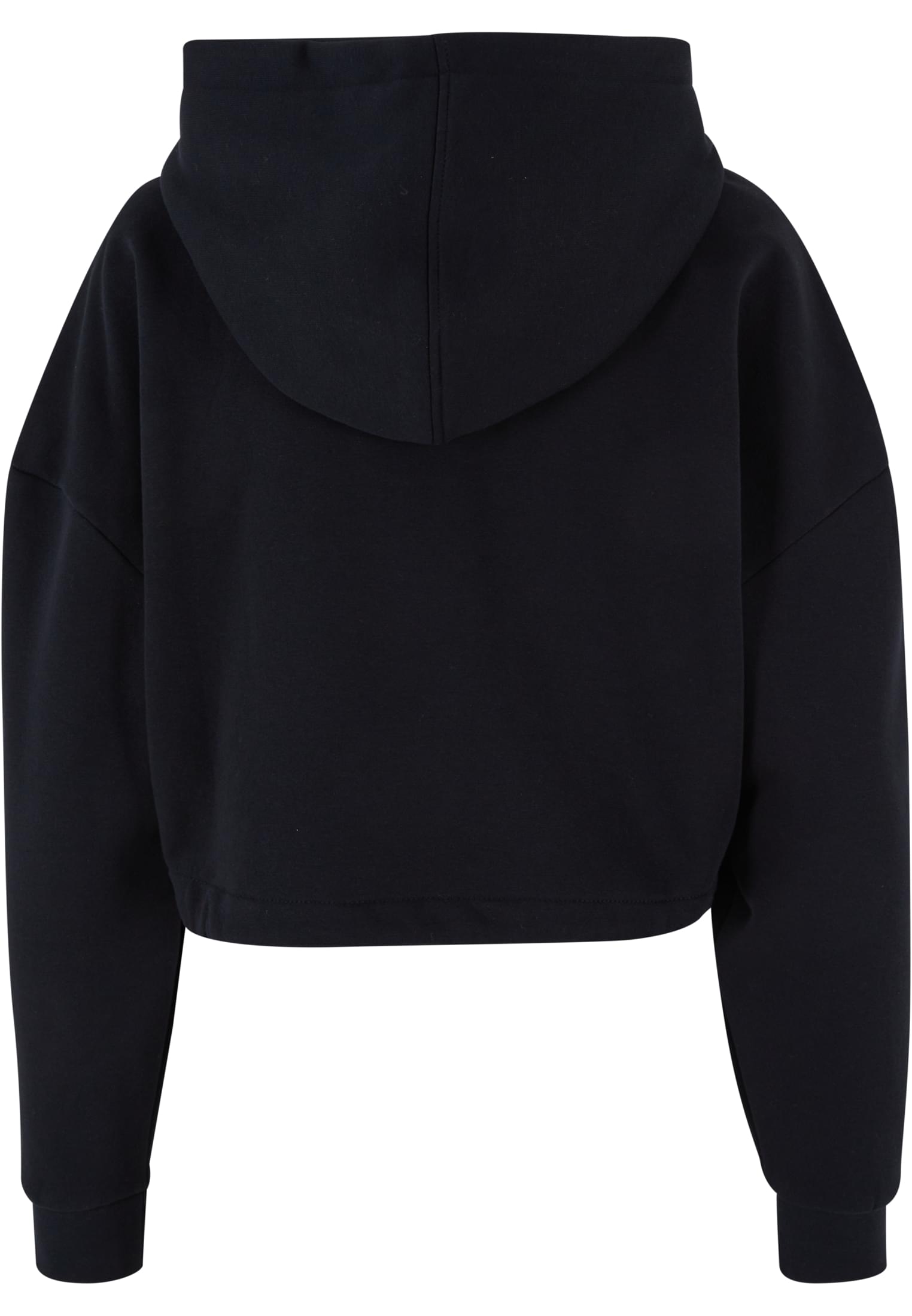 Ladies Cropped Oversized Hoodie | black